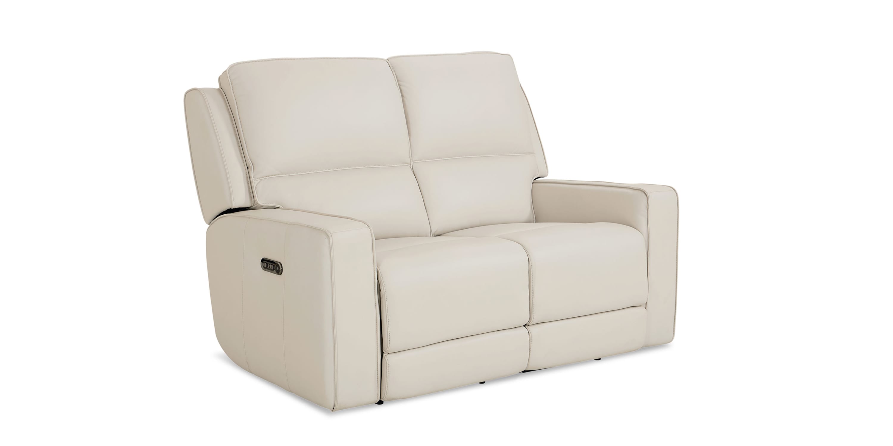 Raymond Leather Power Reclining Loveseat Bassett