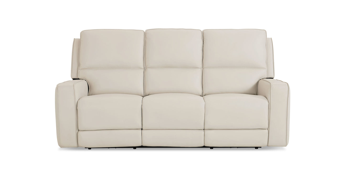 Raymond Leather Power Reclining Sofa Bassett