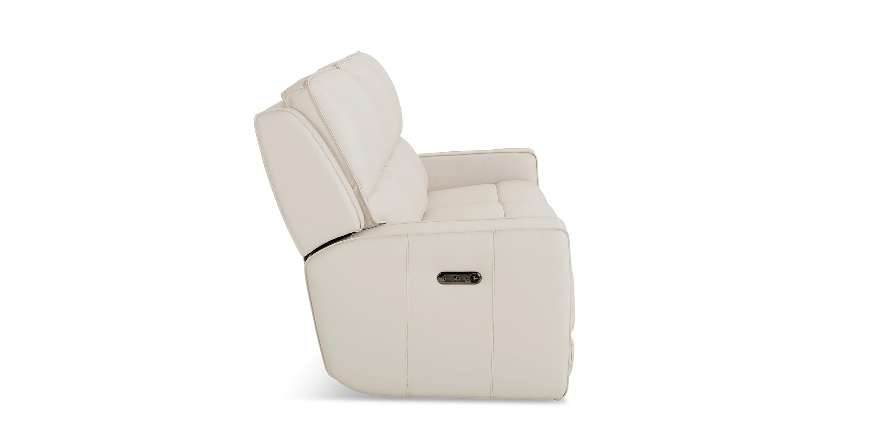 Raymond Leather Power Reclining Sofa Bassett