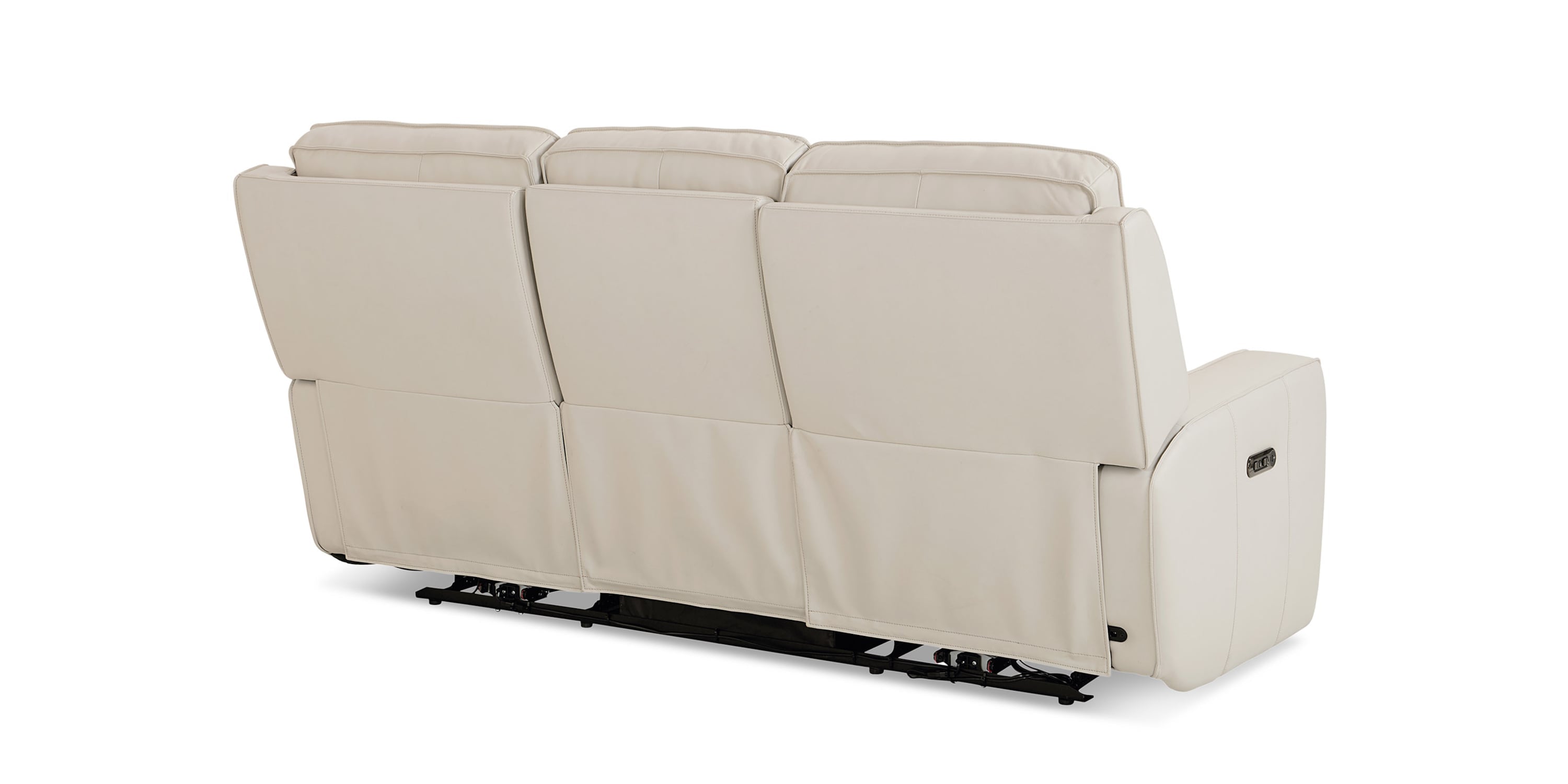 Raymond Leather Power Reclining Sofa Bassett