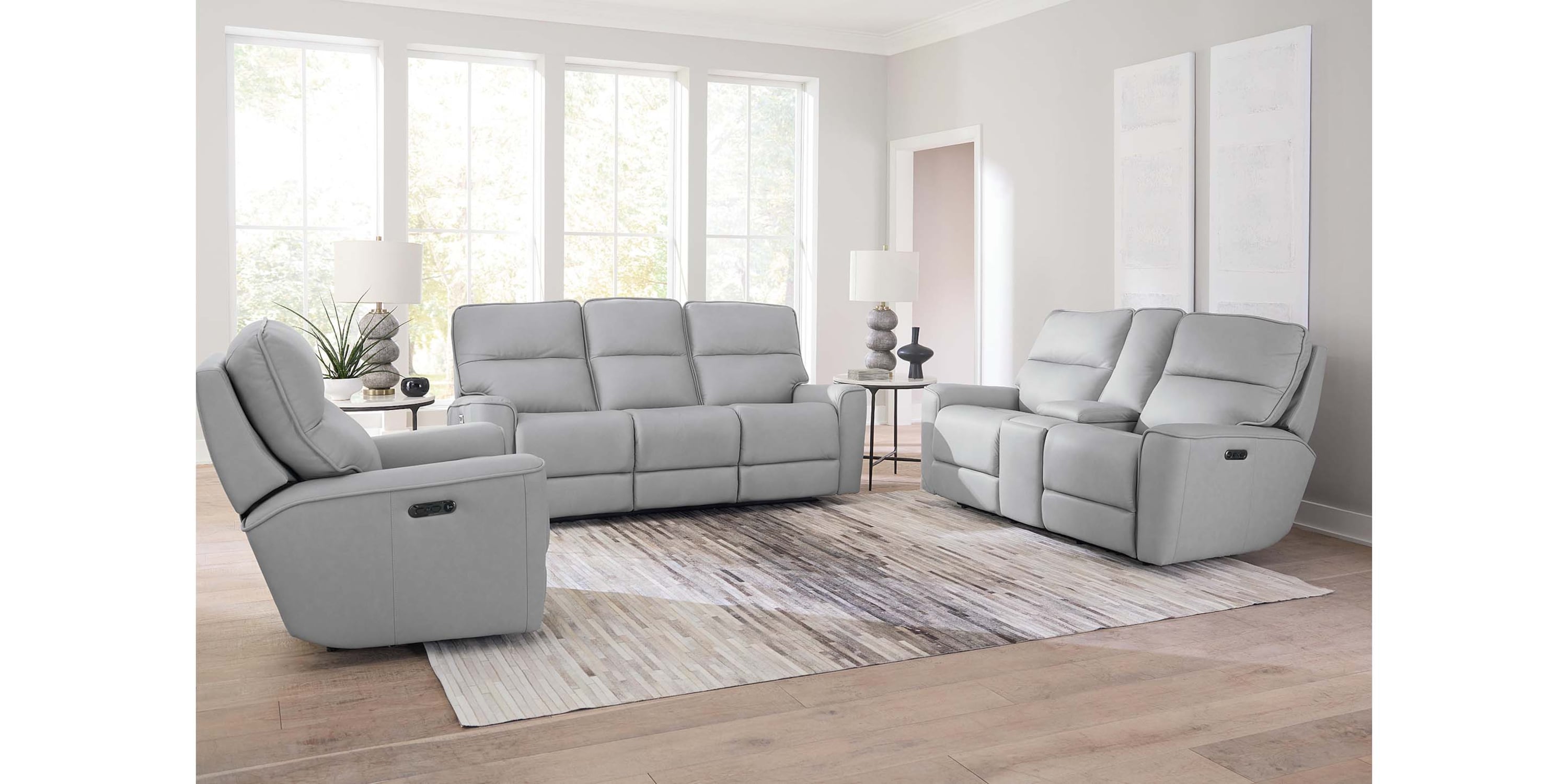 Kenneth Leather Power Recliner Bassett