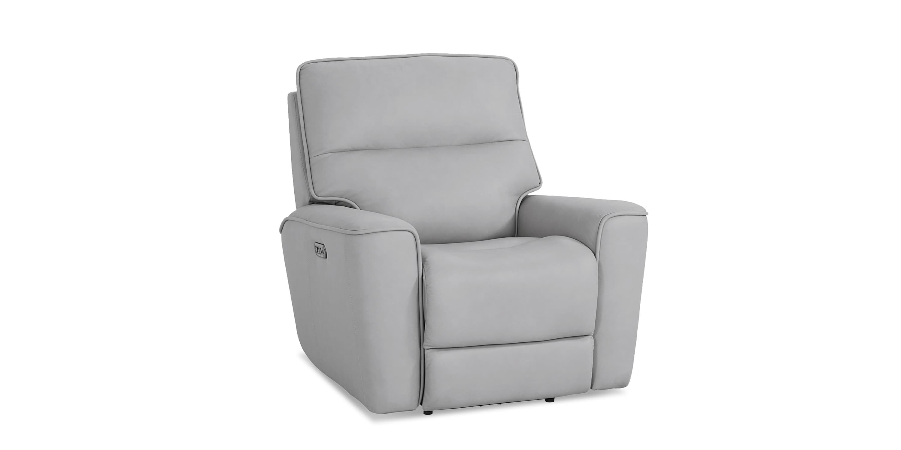 Kenneth Leather Power Recliner Bassett