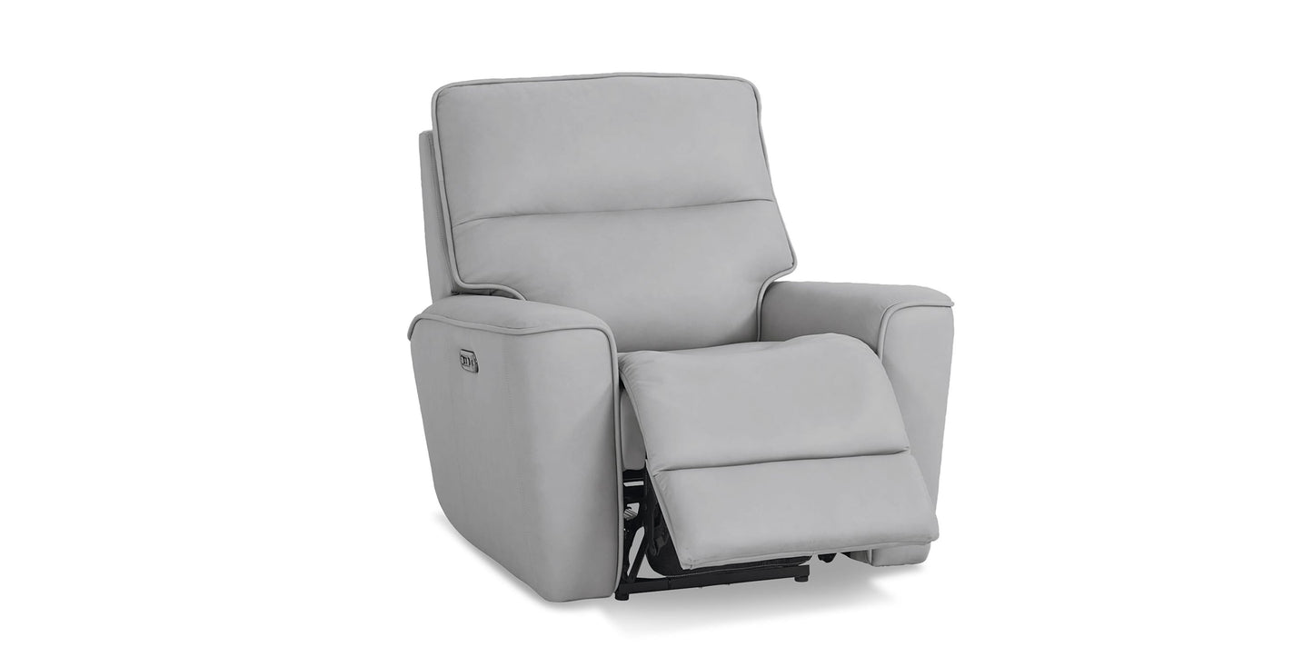 Kenneth Leather Power Recliner Bassett