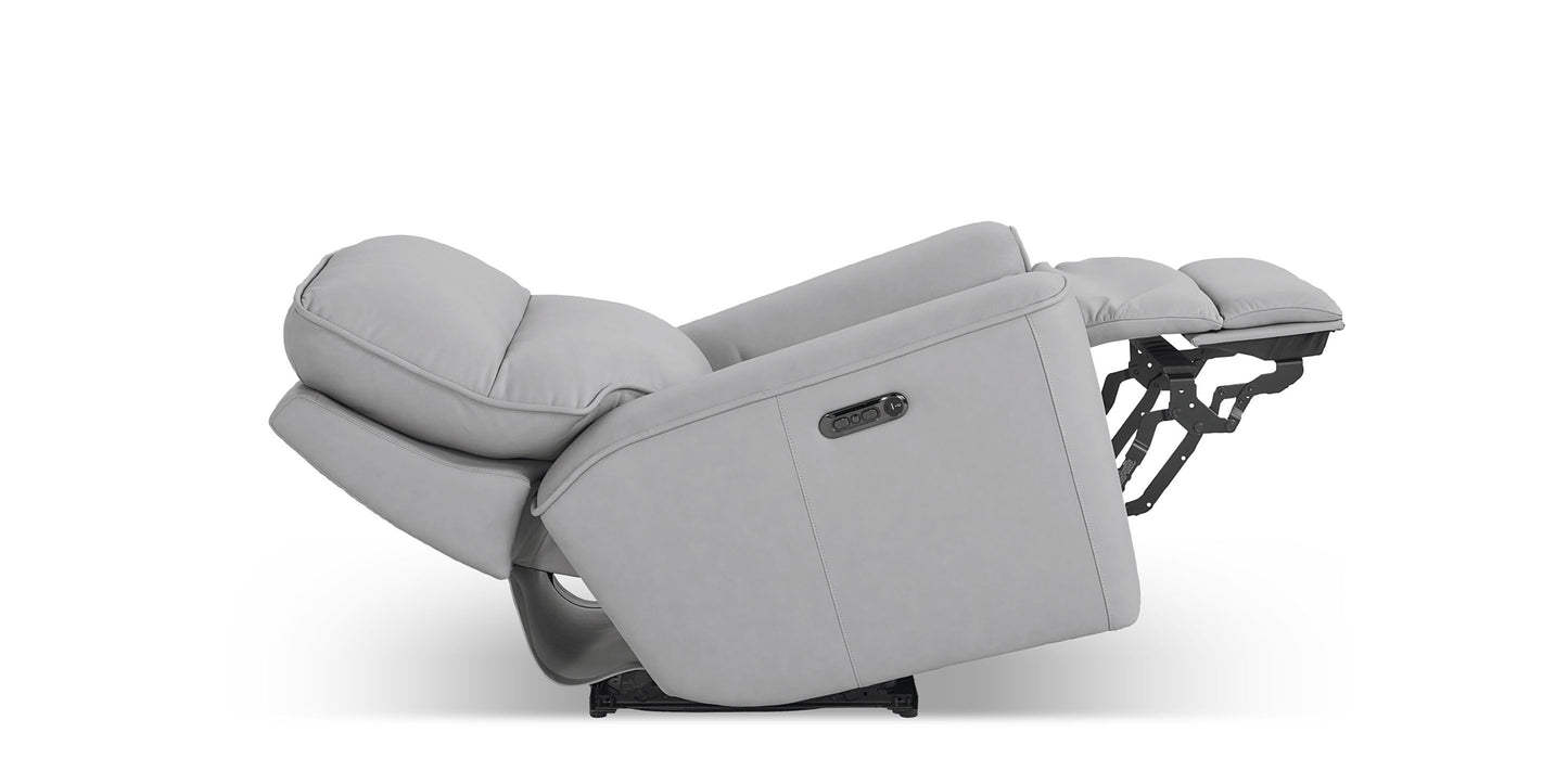 Kenneth Leather Power Recliner Bassett