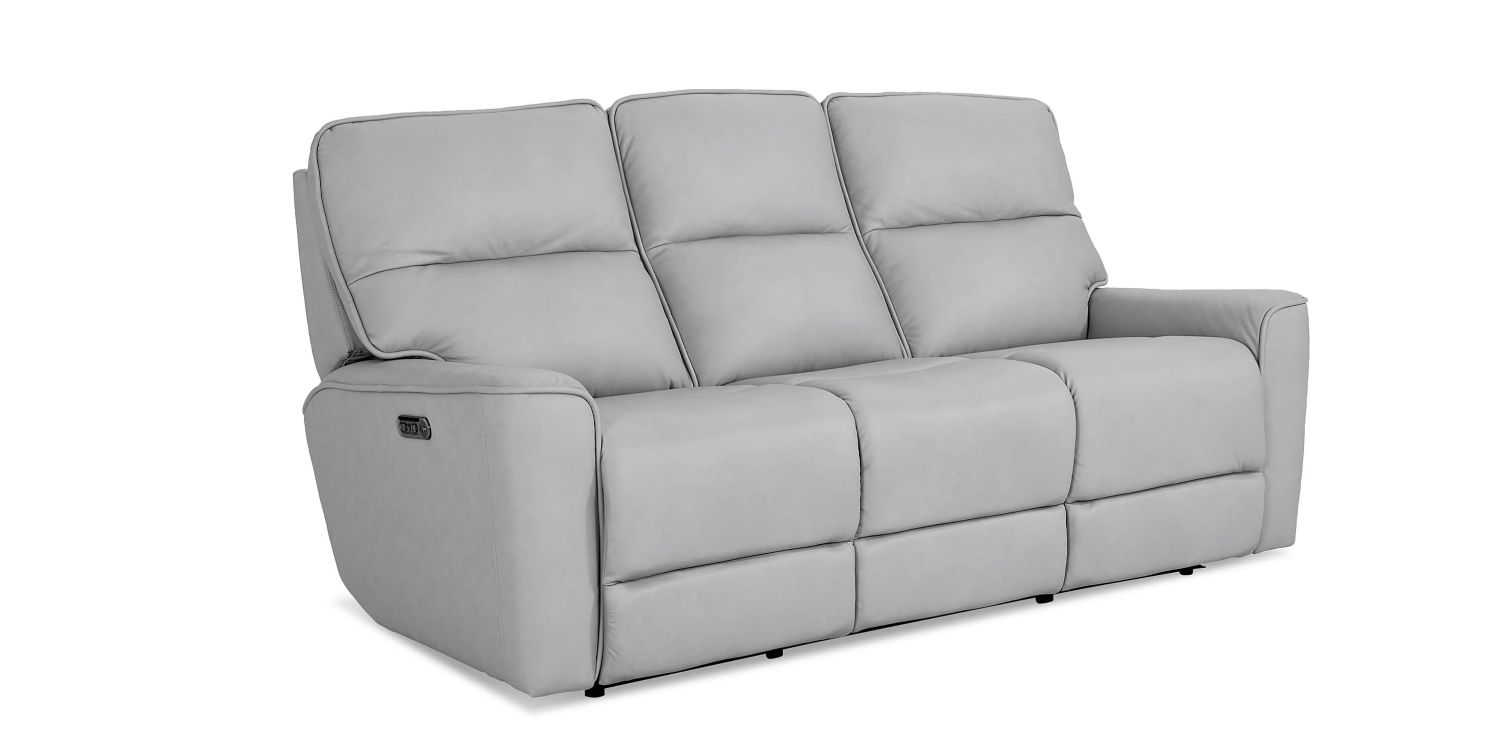 Kenneth Leather Power Reclining Sofa Bassett