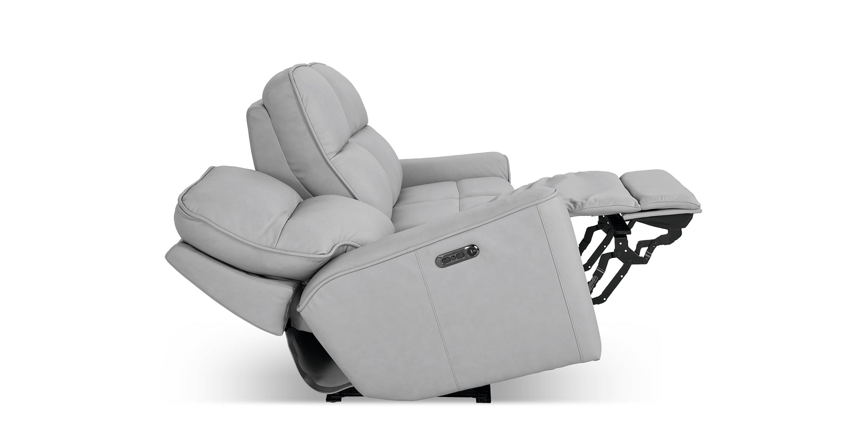 Kenneth Leather Power Reclining Sofa Bassett