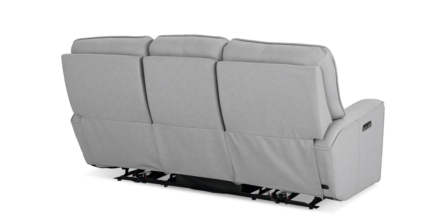 Kenneth Leather Power Reclining Sofa Bassett