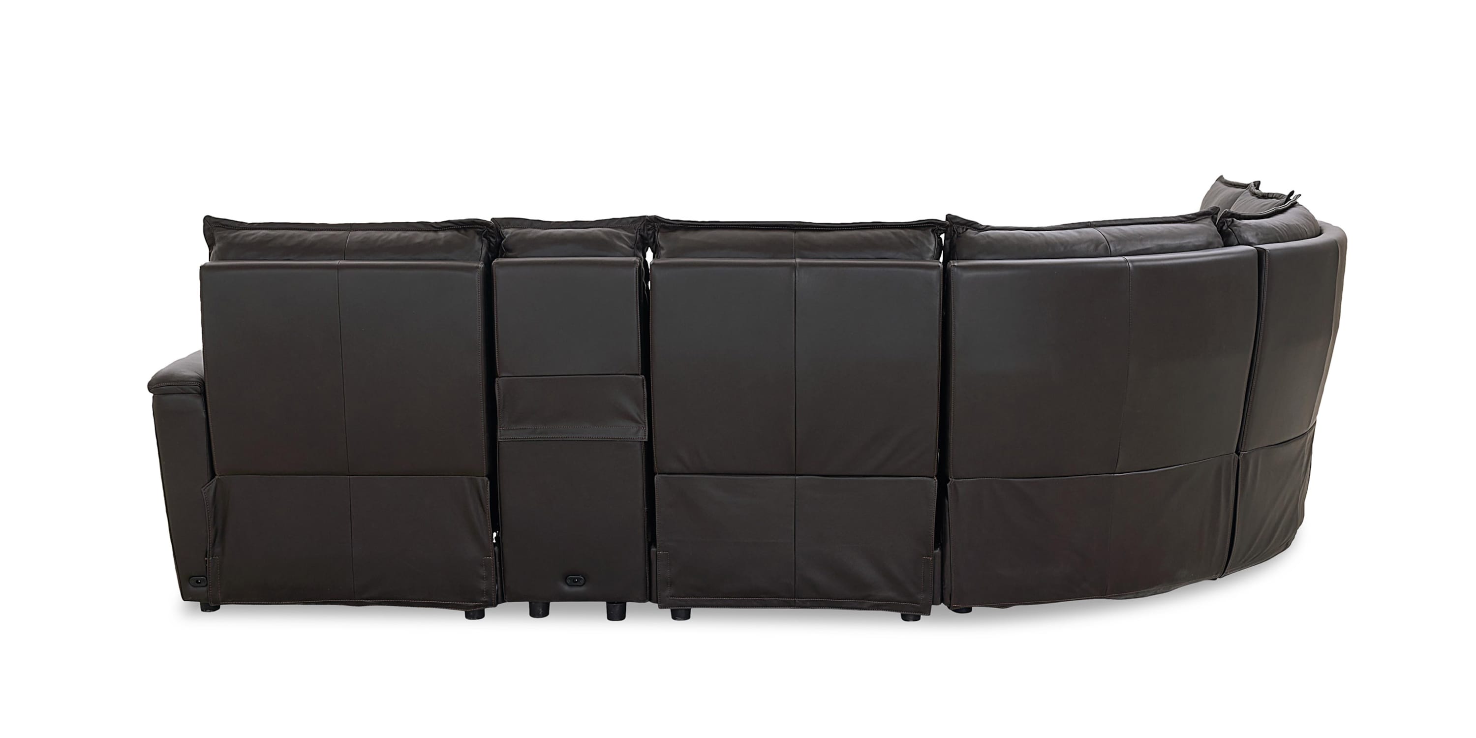 Chauncey Leather Power Reclining Sectional Bassett