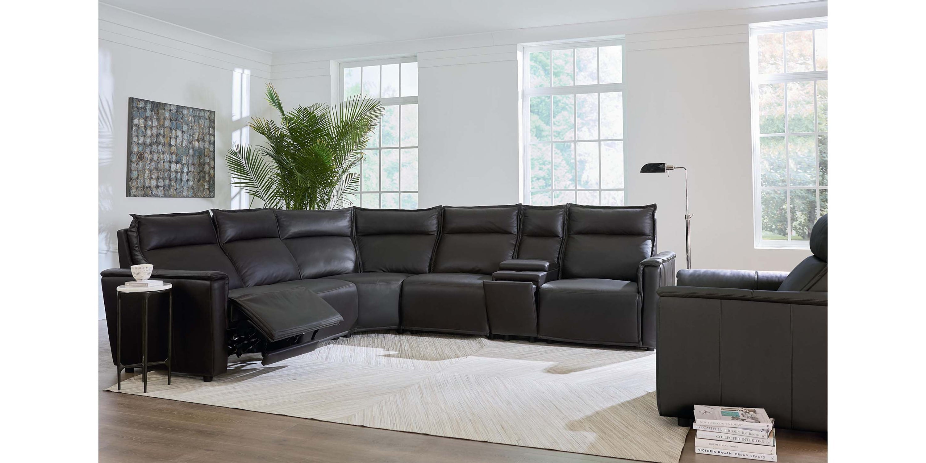 Chauncey Leather Power Recliner Bassett