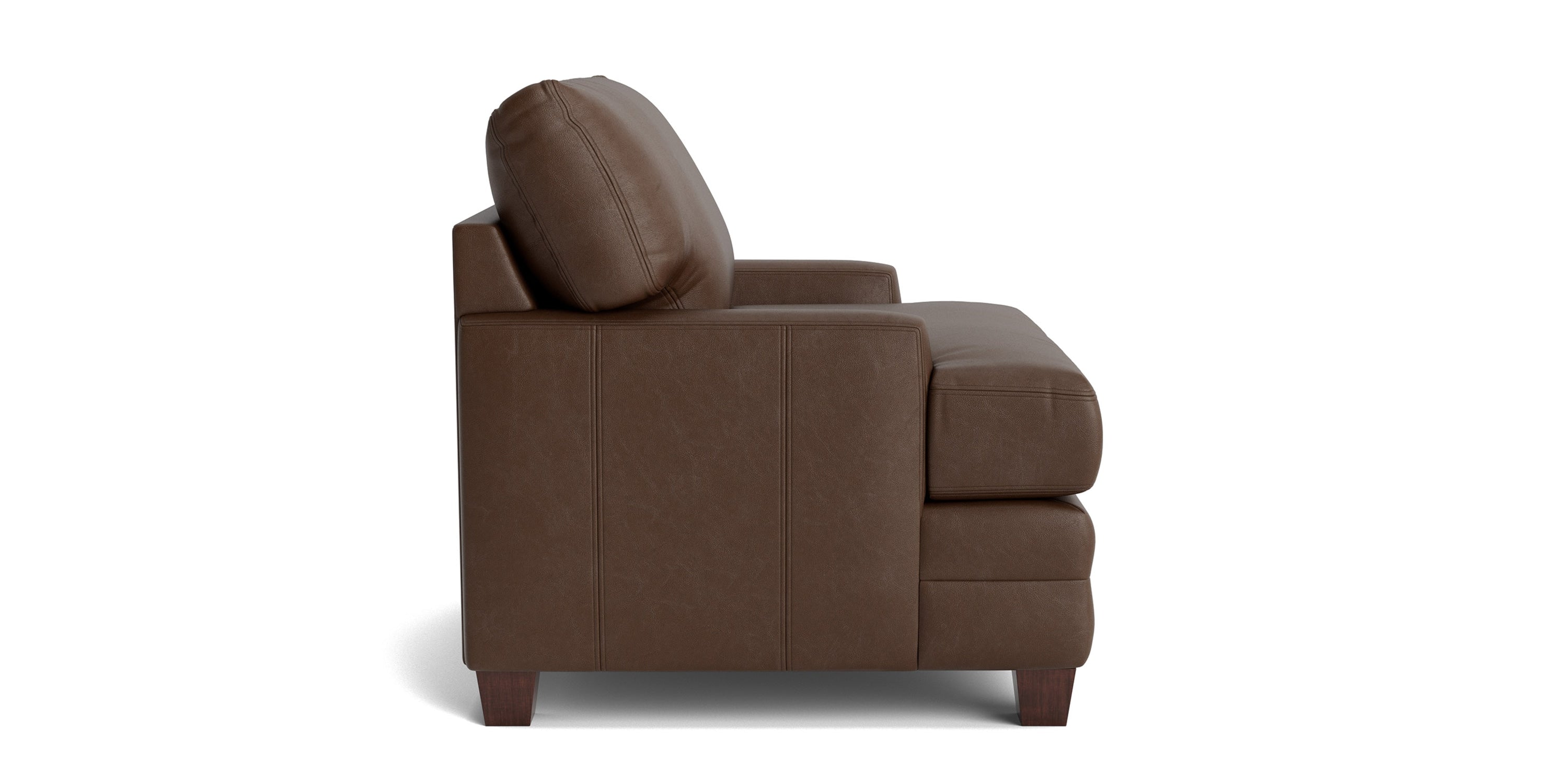 Carolina Leather Track Arm Accent Chair Bassett