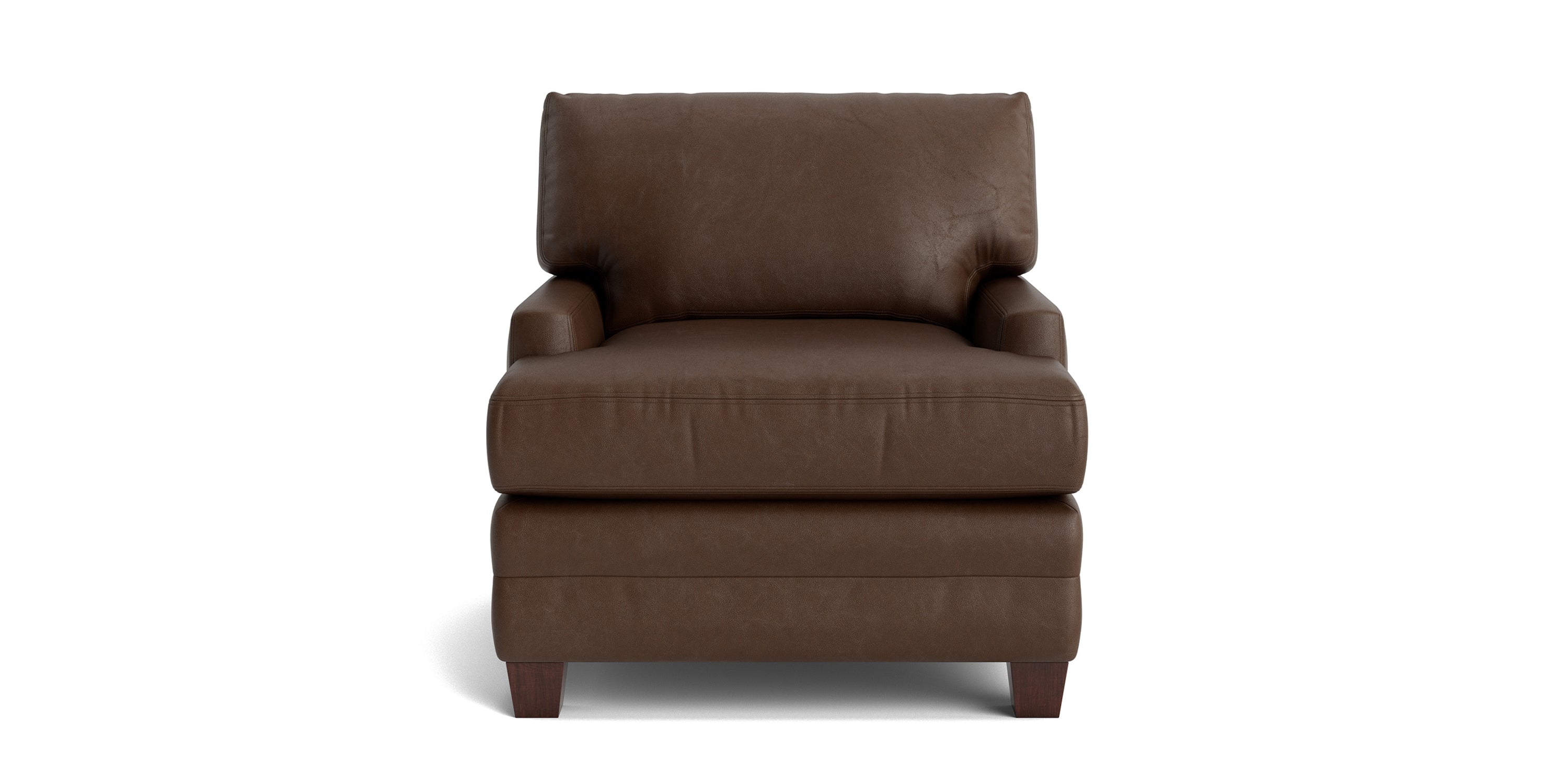 Carolina Leather Track Arm Accent Chair Bassett