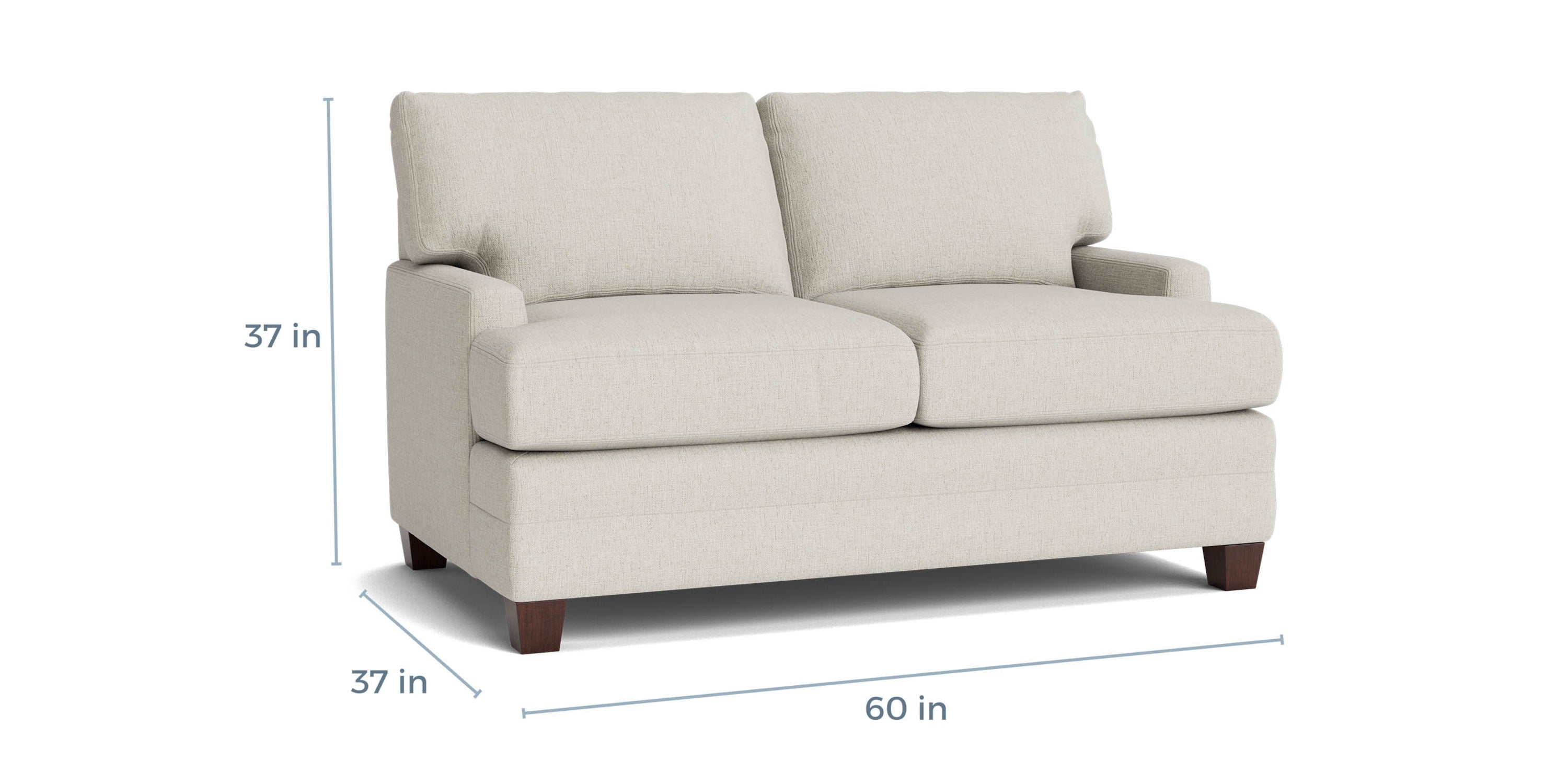 Carolina Track Arm Loveseat with T-Cushion Bassett
