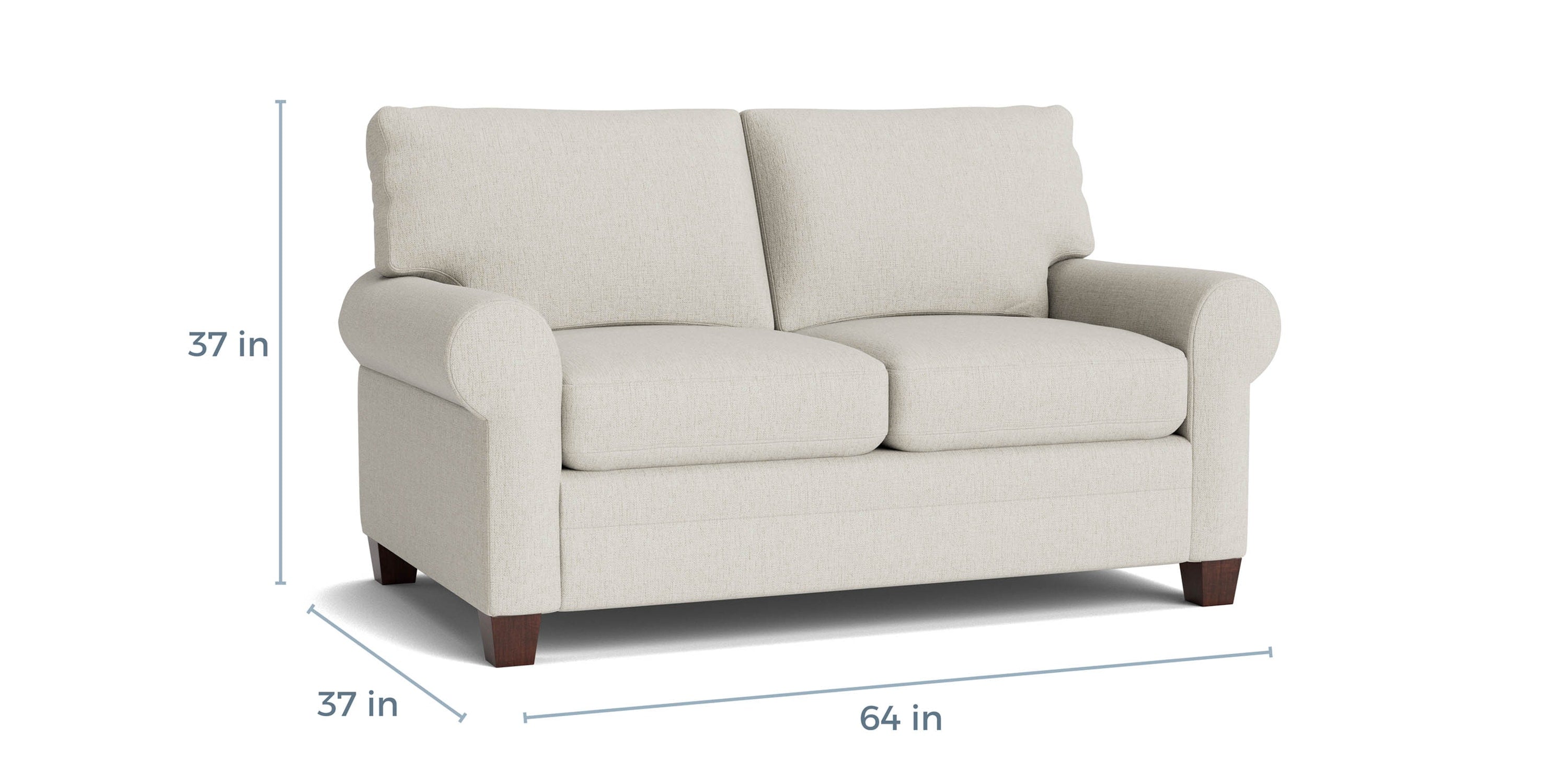 Carolina Roll Arm Loveseat Bassett