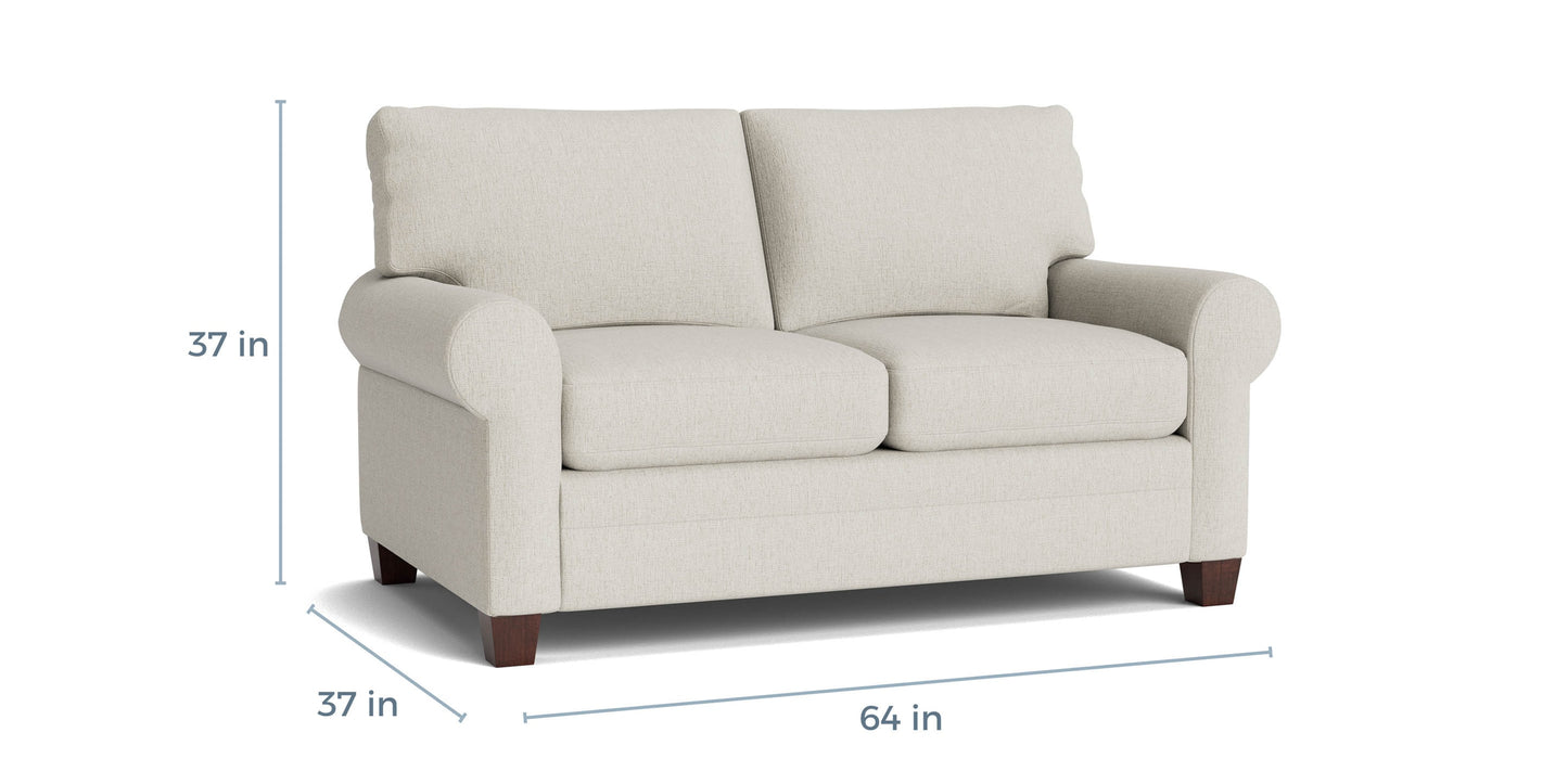 Carolina Roll Arm Loveseat Bassett