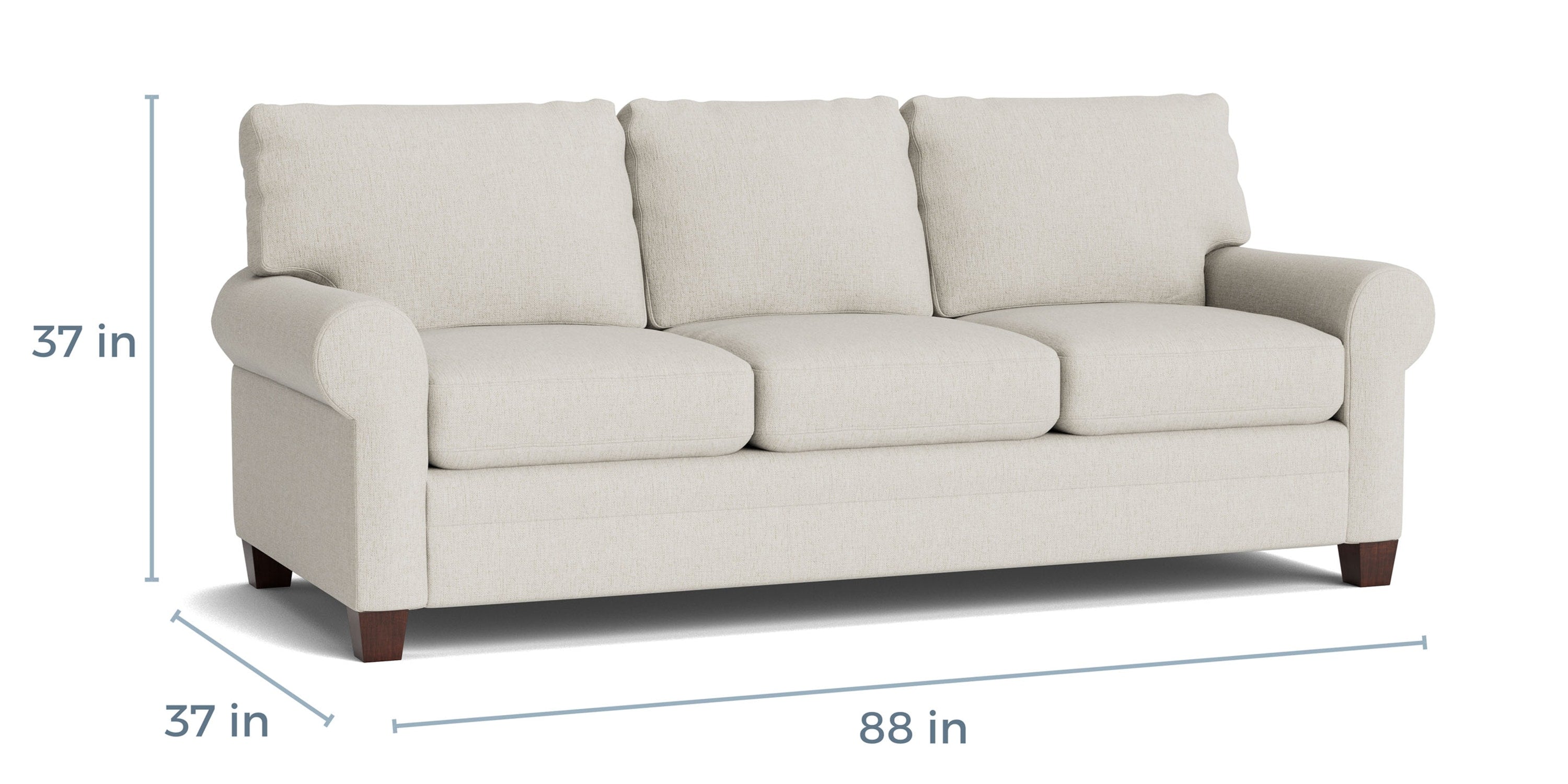 Carolina Roll Arm Sofa Bassett