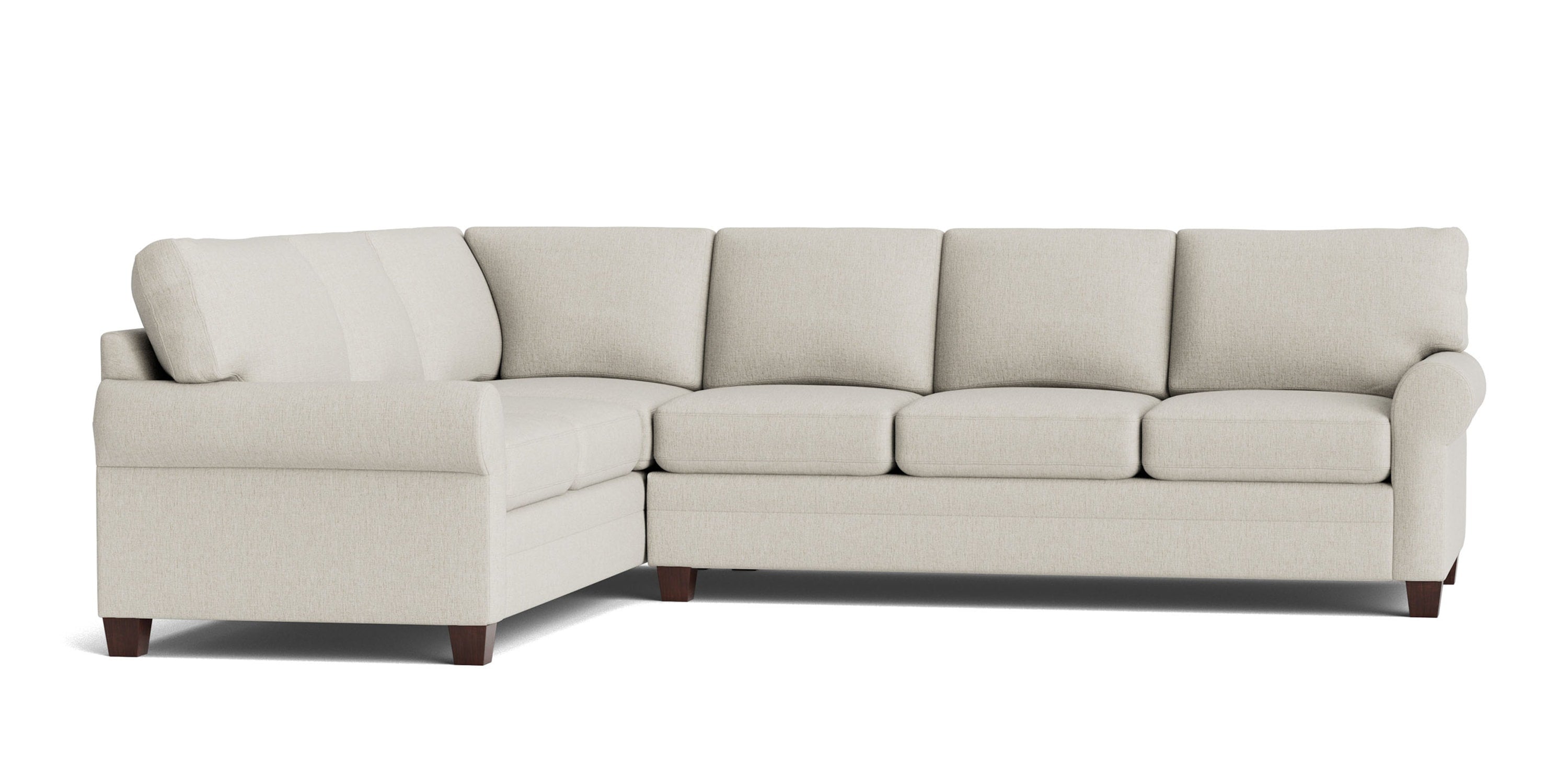 Carolina Roll Arm L-Shaped Sectional Bassett
