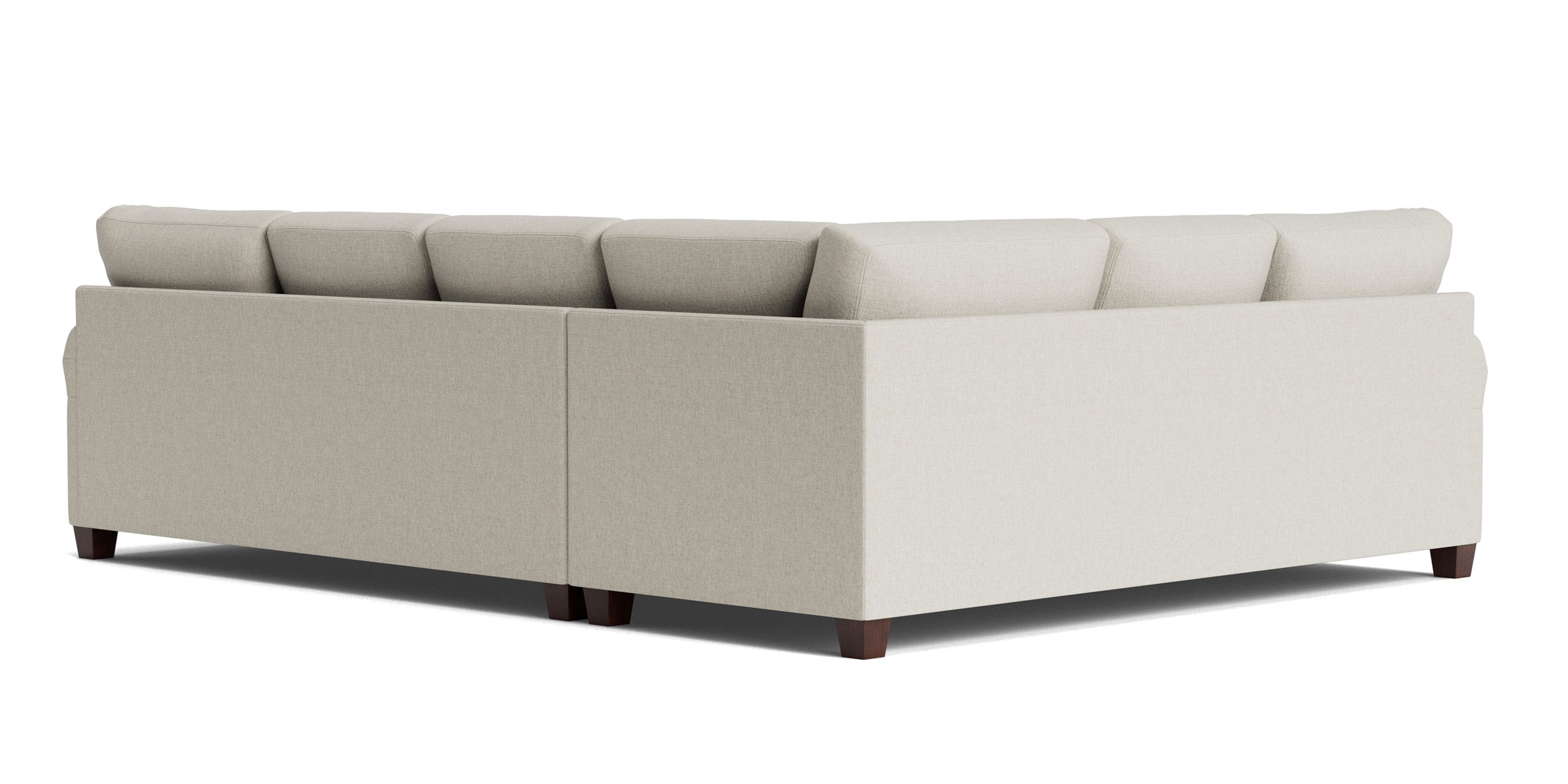 Carolina Roll Arm L-Shaped Sectional Bassett