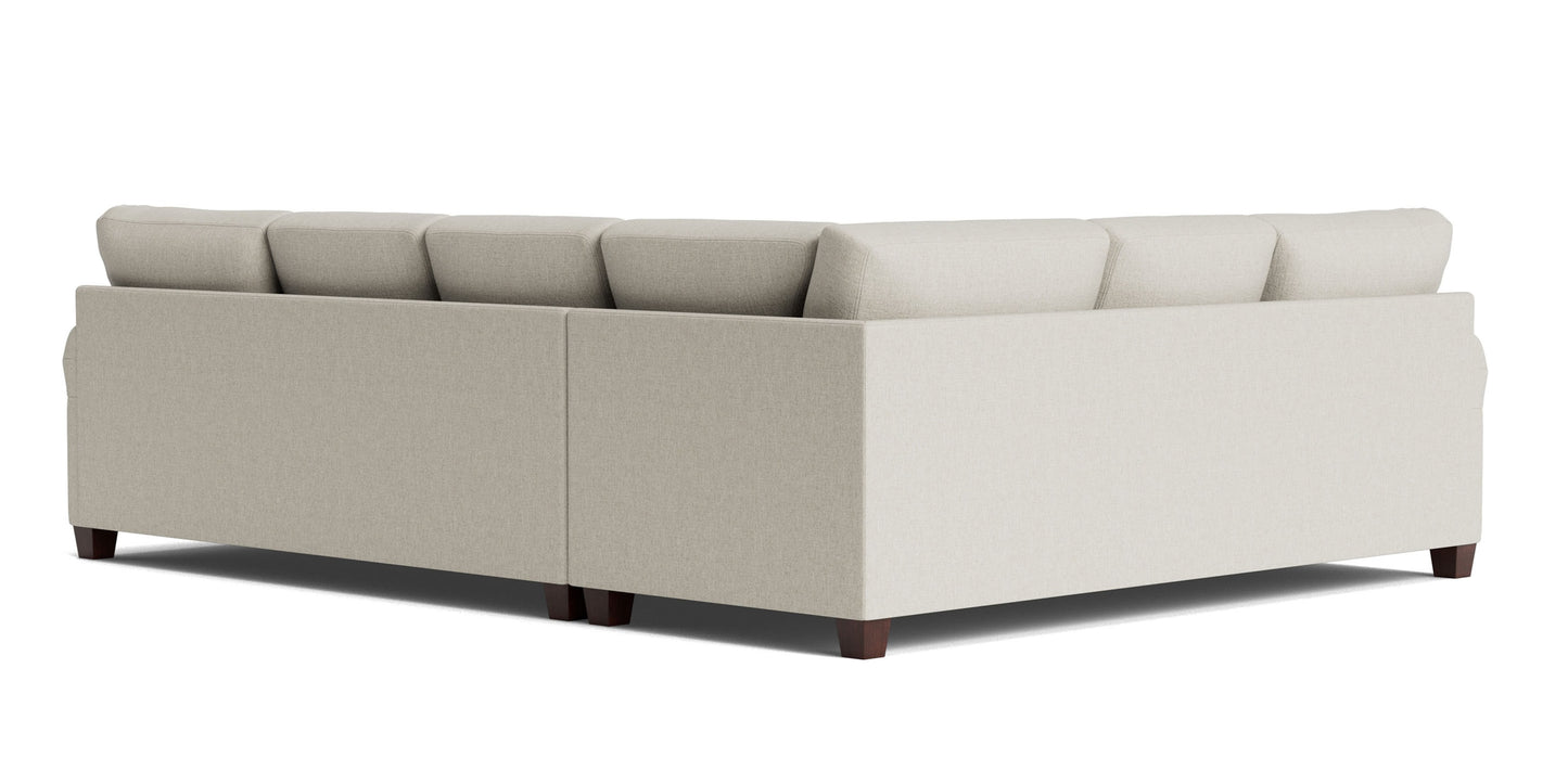 Carolina Roll Arm L-Shaped Sectional Bassett