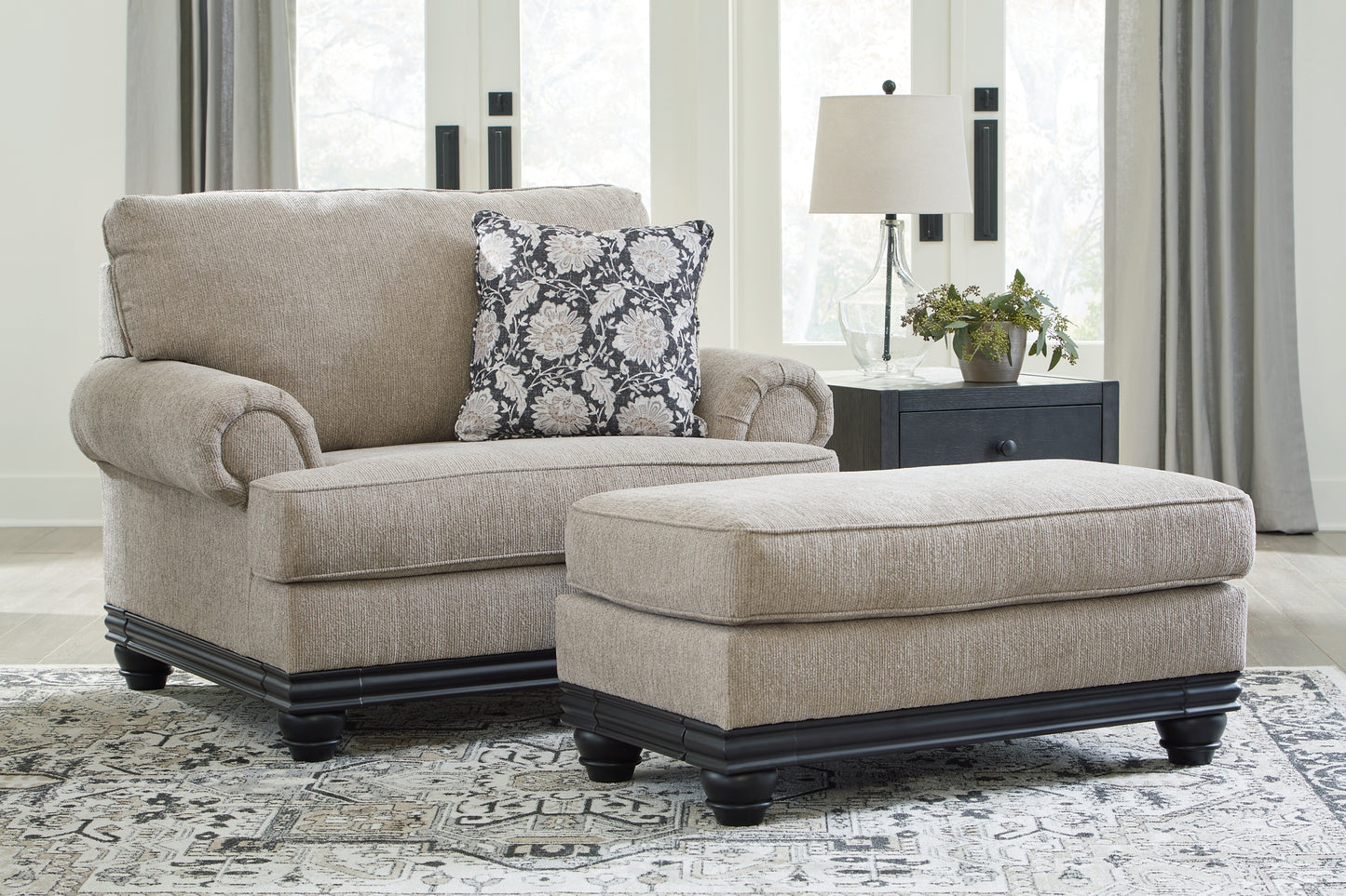 Elbiani Sofa, Loveseat, Oversized Chair and Ottoman