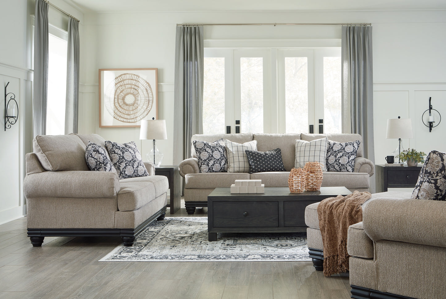 Elbiani Sofa, Loveseat, Oversized Chair and Ottoman