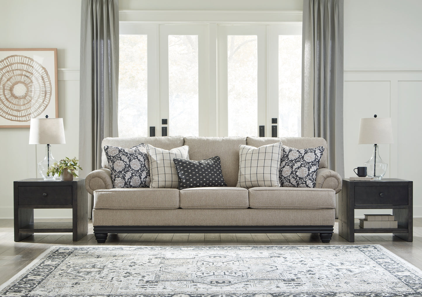 Elbiani Sofa, Loveseat, Oversized Chair and Ottoman