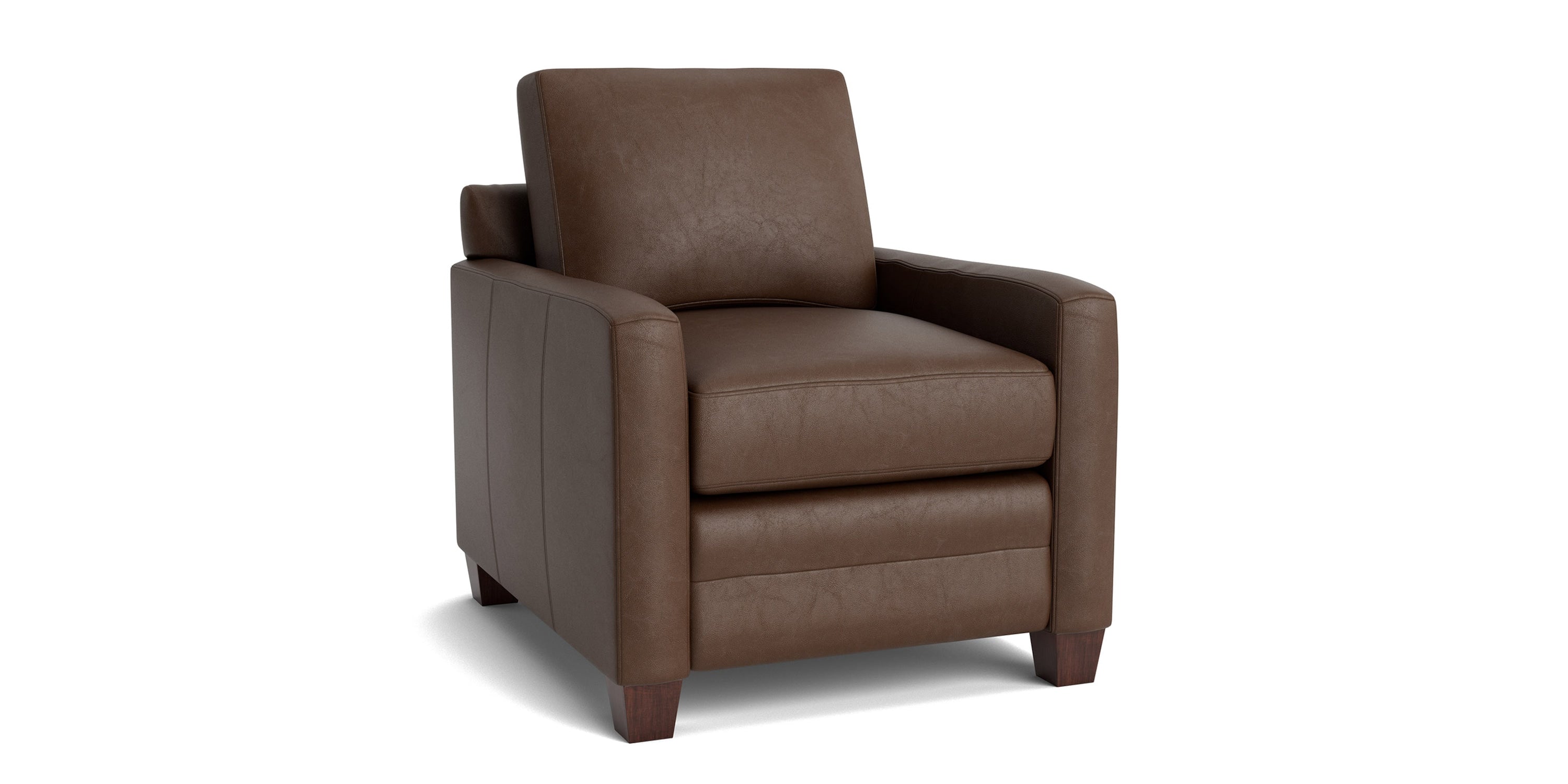 Carolina Leather Track Arm Chair Bassett