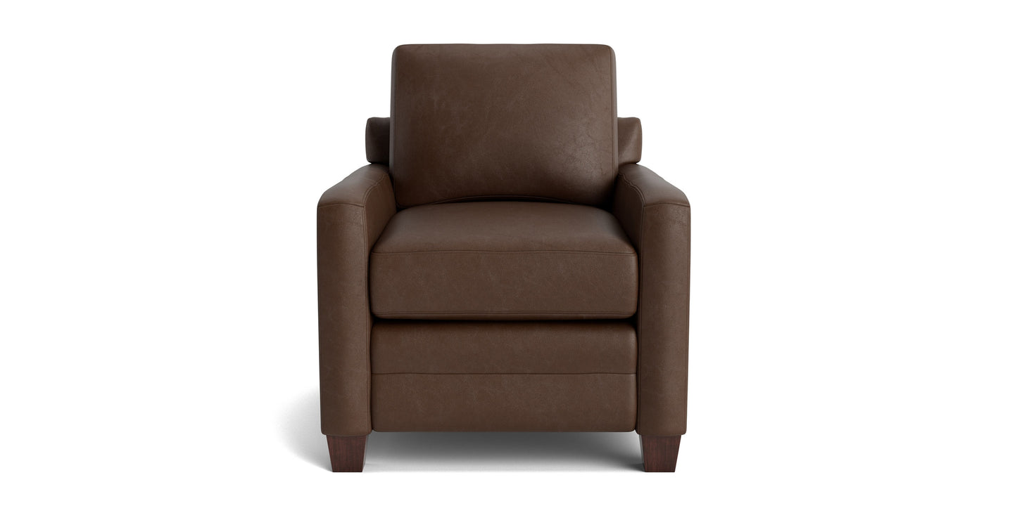 Carolina Leather Track Arm Chair Bassett