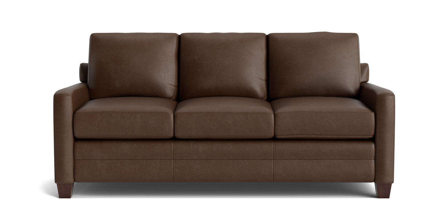 Carolina Leather Track Arm Sofa Bassett