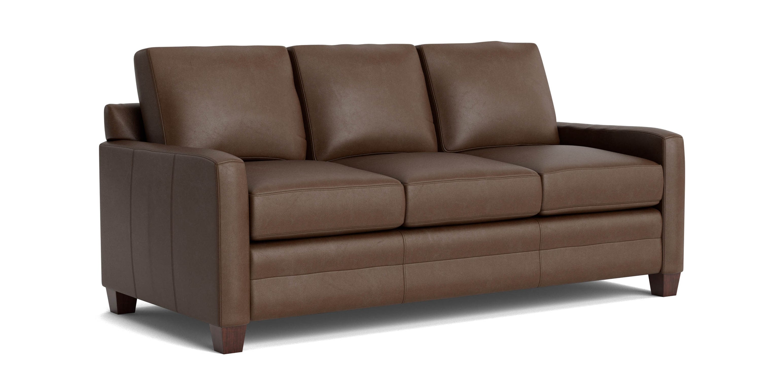 Carolina Leather Track Arm Sofa Bassett