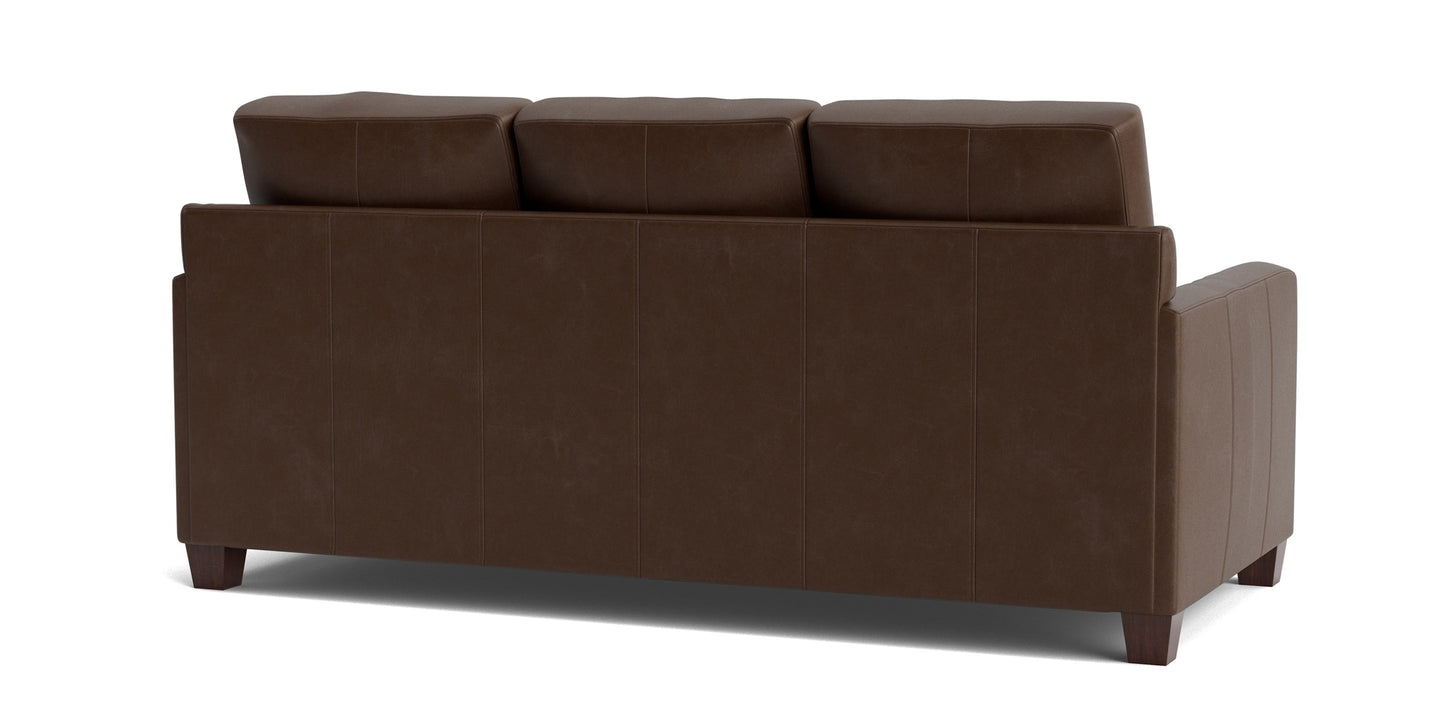 Carolina Leather Track Arm Sofa Bassett