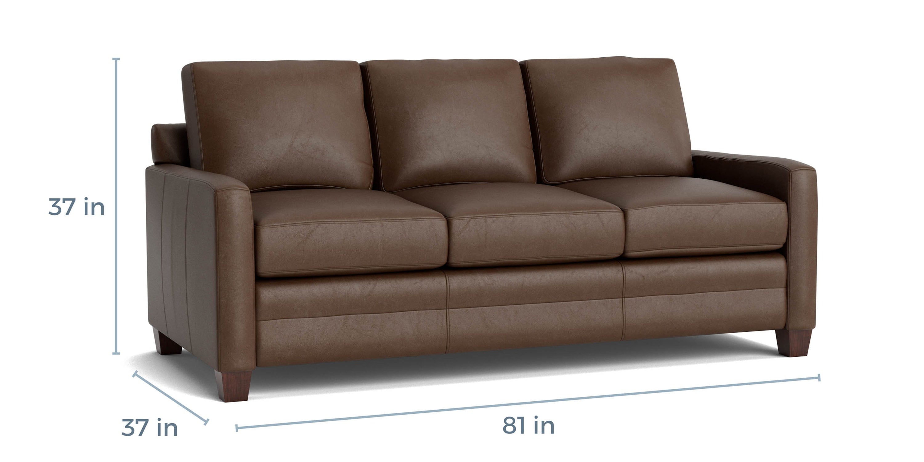 Carolina Leather Track Arm Sofa Bassett
