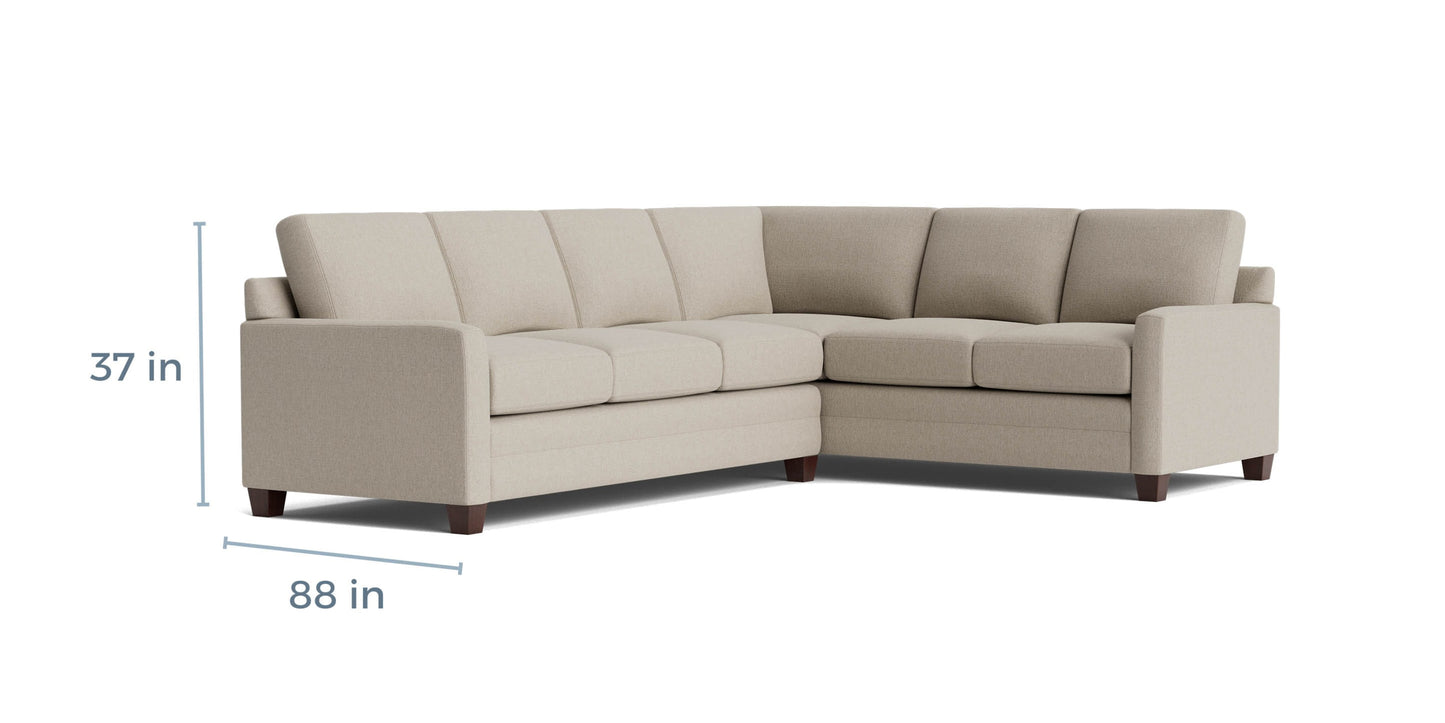 Carolina Track Arm L-Shaped Sectional Bassett