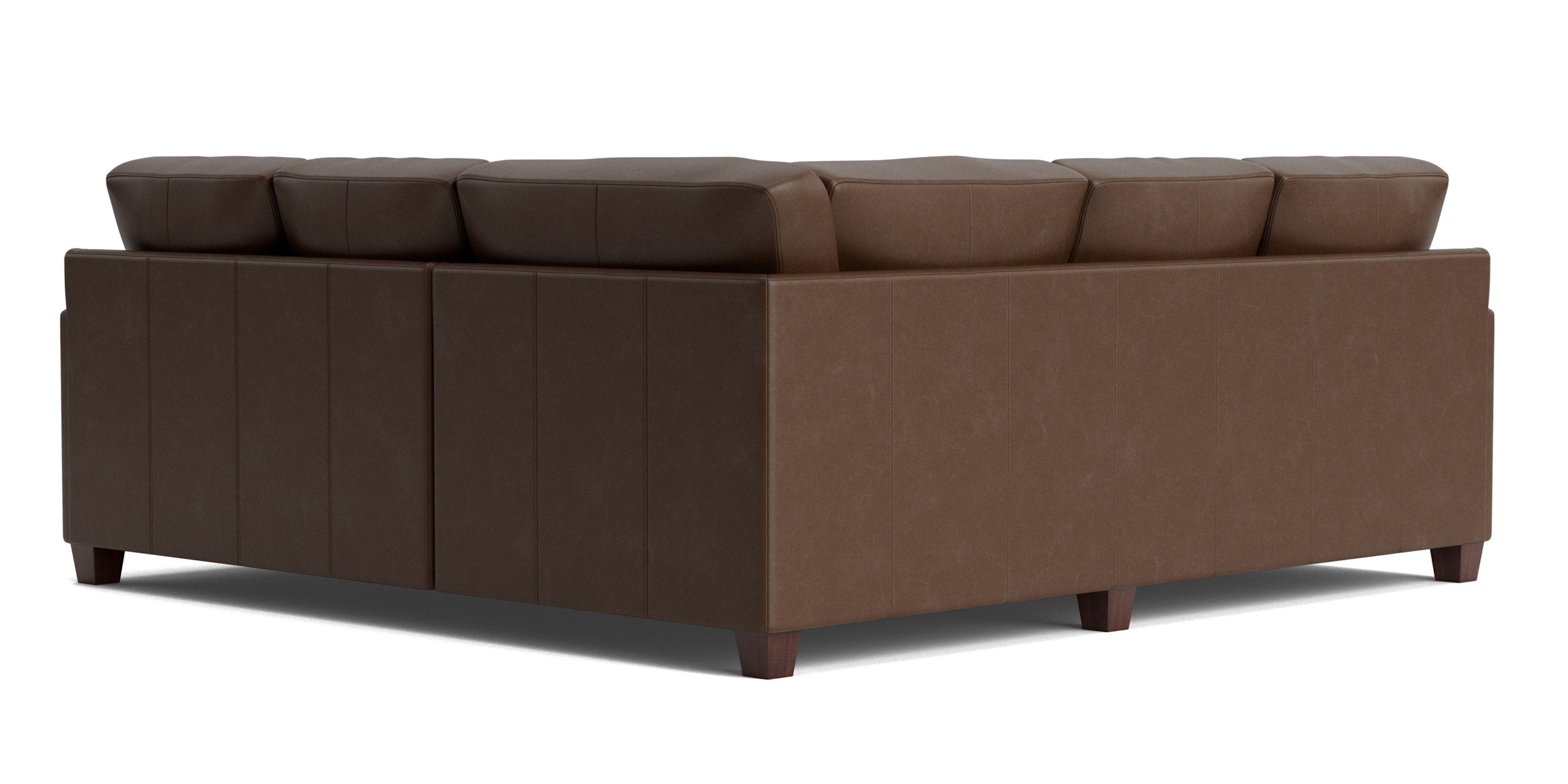 Carolina Leather Track Arm L-Shaped Sectional Bassett