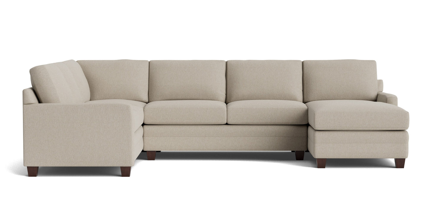 Carolina Track Arm U-Shaped Sectional Bassett