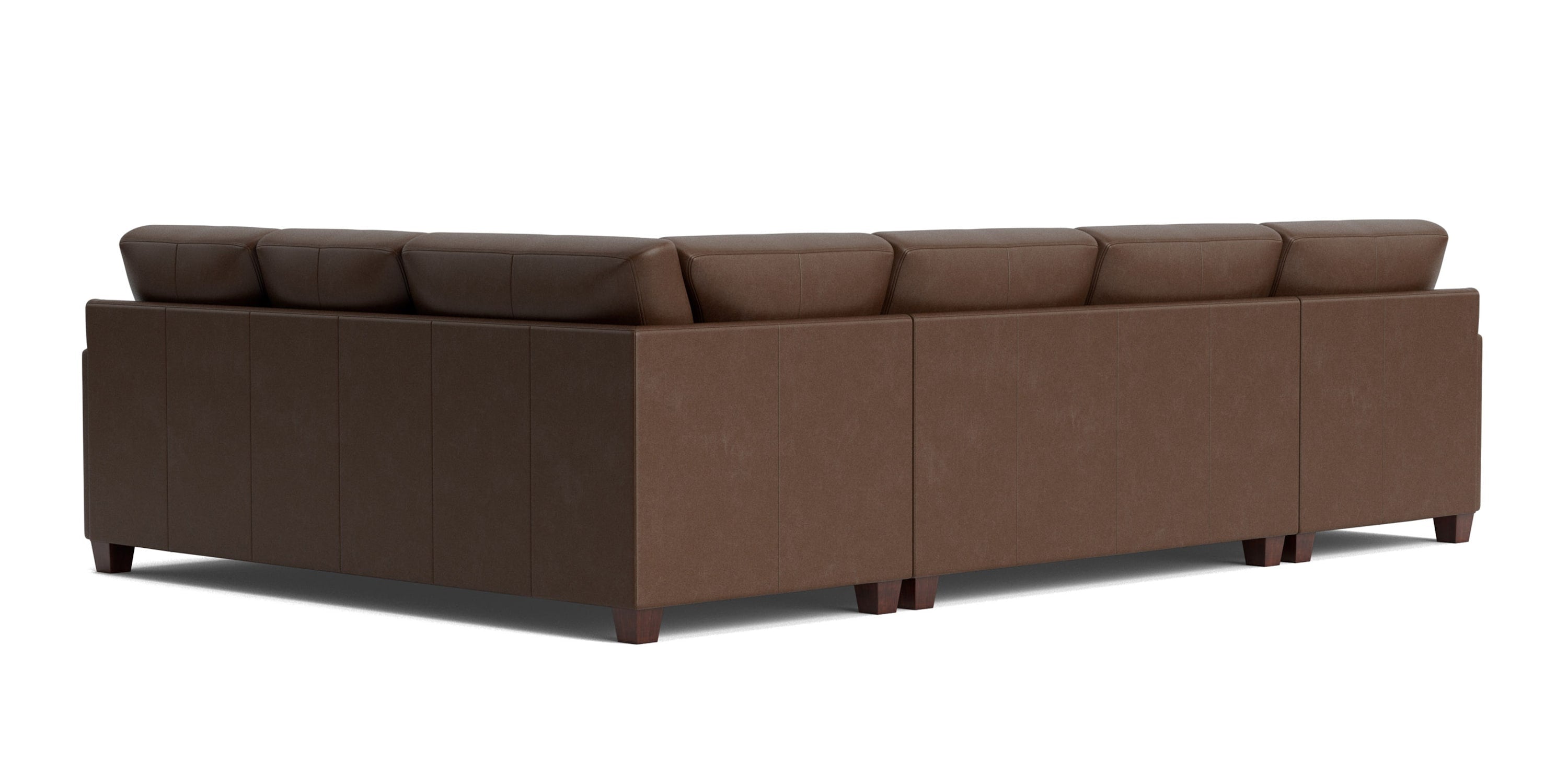 Carolina Leather Track Arm U-Shaped Sectional Bassett