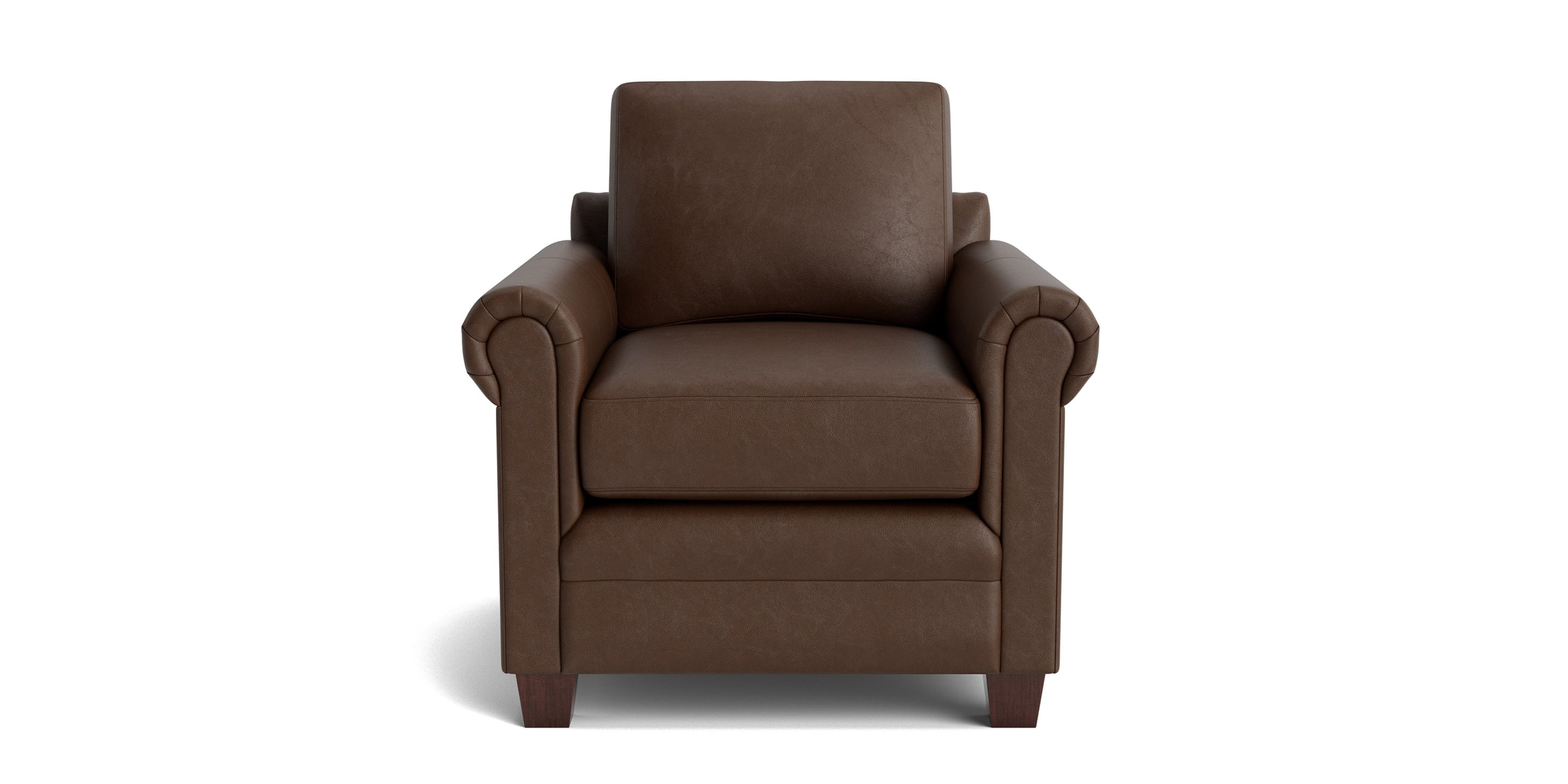 Carolina Leather Panel Arm Chair Bassett