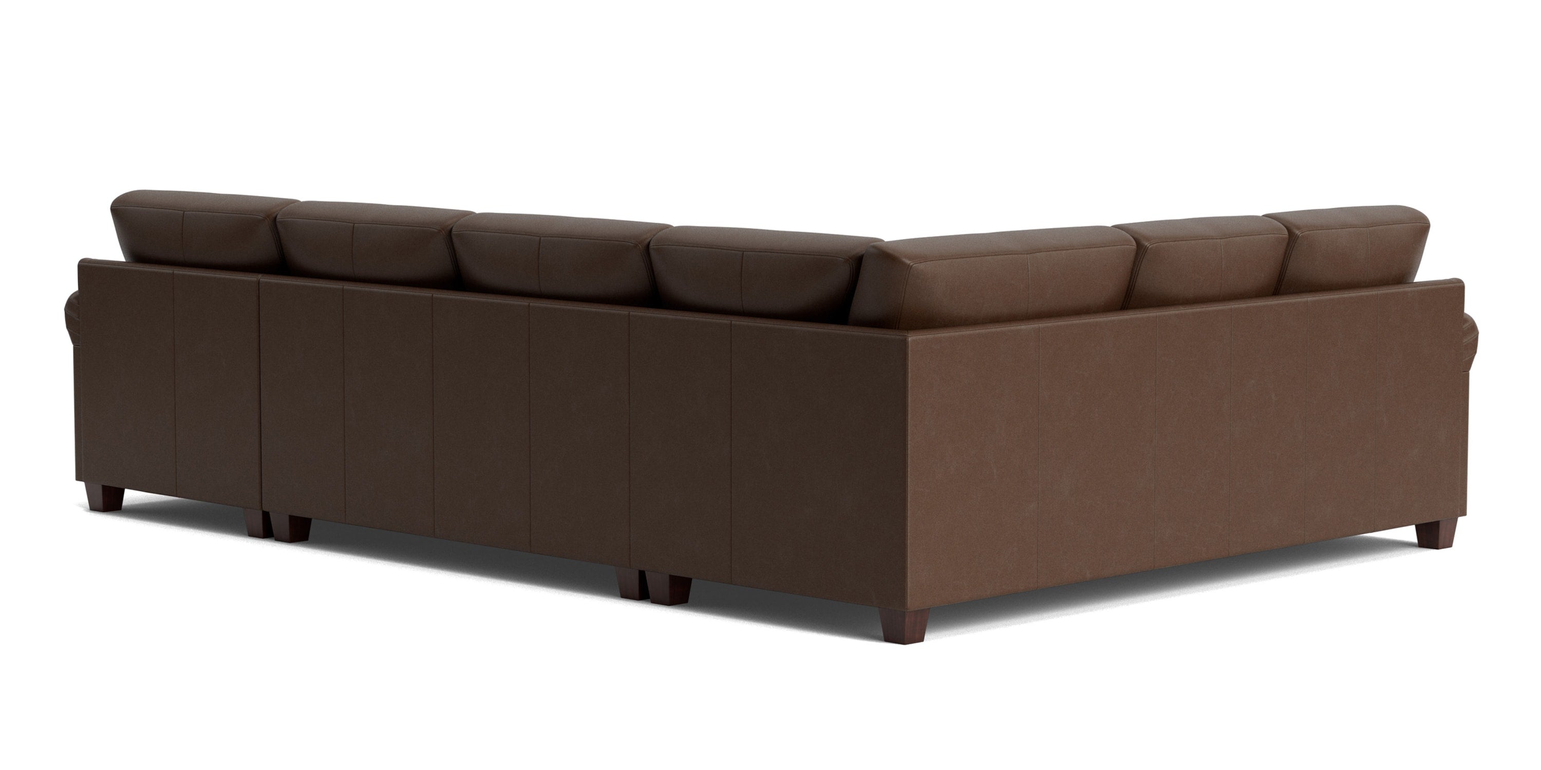 Carolina Leather Panel Arm U-Shaped Sectional Bassett