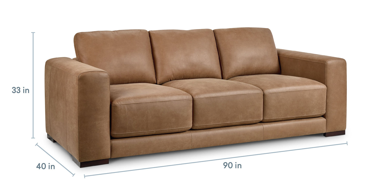 Cabo Leather Sofa Bassett