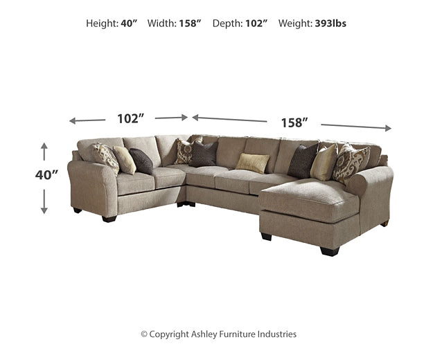 Pantomine 4-Piece Sectional with Ottoman