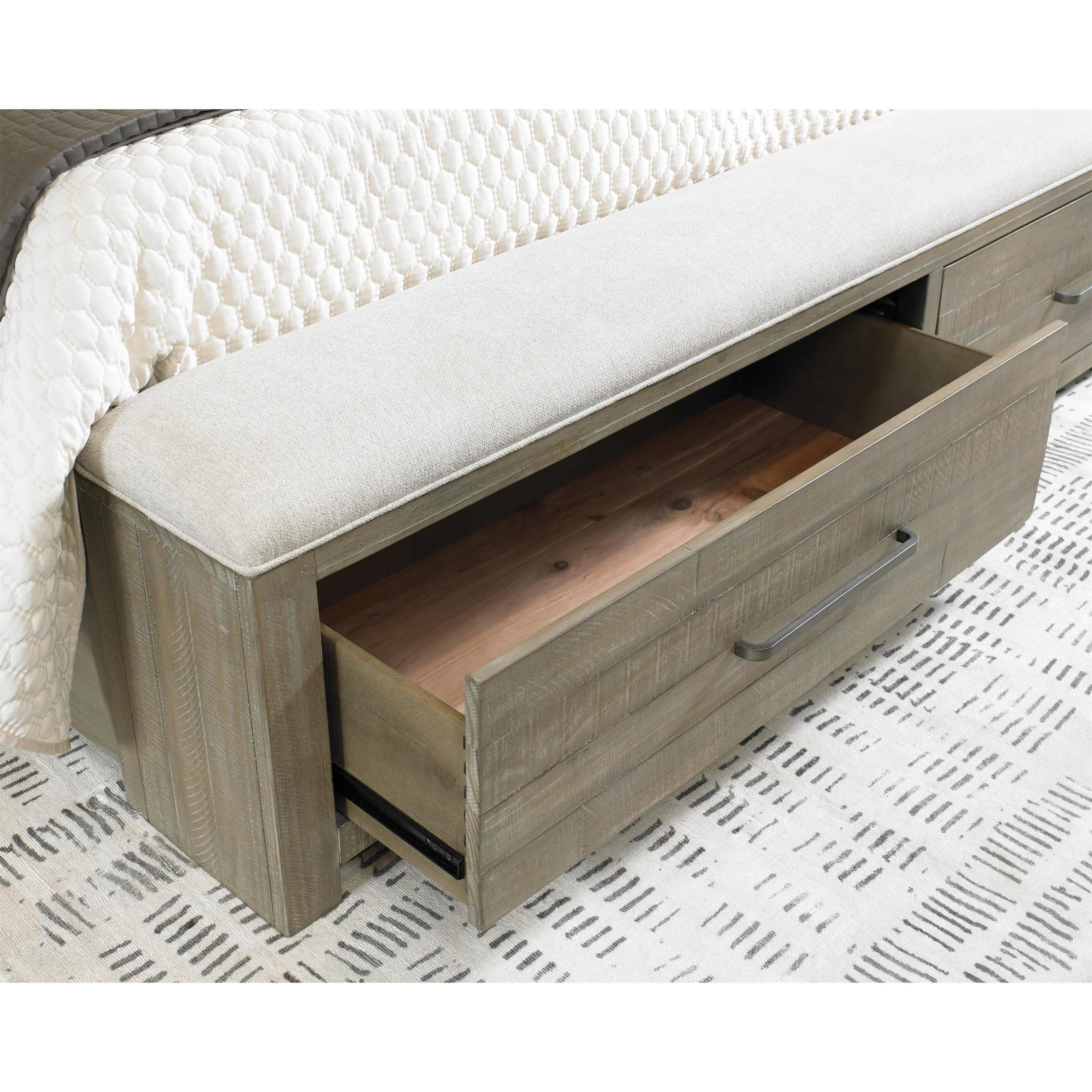 Riverside Intrigue 6/6 Uph Bench Stg Ftbd Riverside Furniture Bedroom