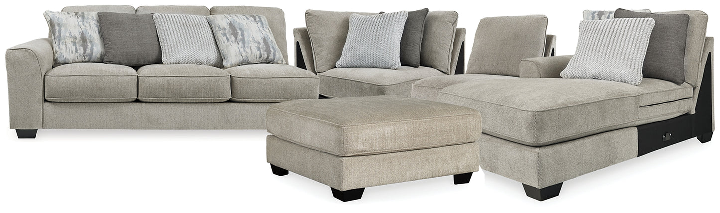 Ardsley 4-Piece Sectional and Oversized Accent Ottoman