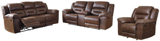 Stoneland Reclining Sofa, Loveseat and Recliner