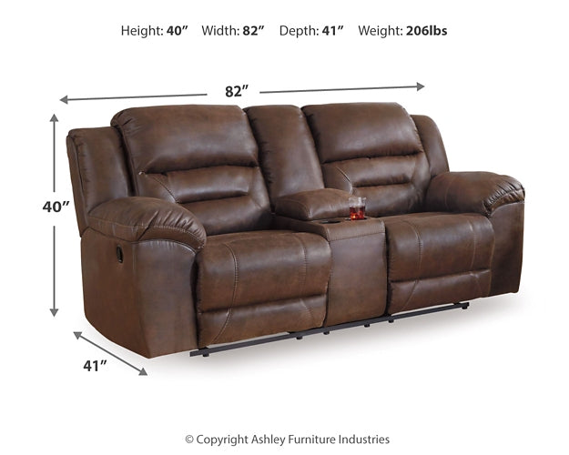 Stoneland Reclining Loveseat with Console