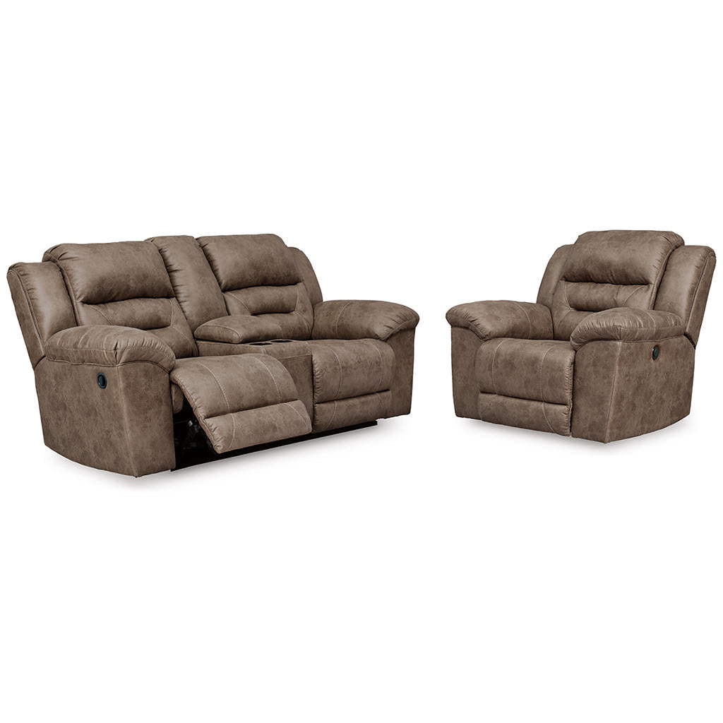 Stoneland Reclining Loveseat And Power Recliner — Fossil Set Signature Design by Ashley® Uncategorized