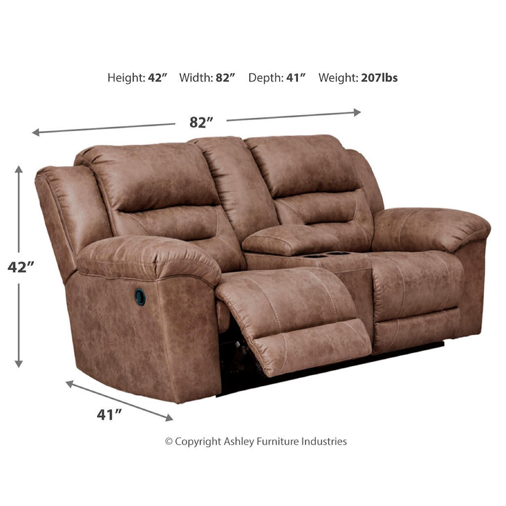 Stoneland Reclining Loveseat with Console Signature Design by Ashley® Living Room