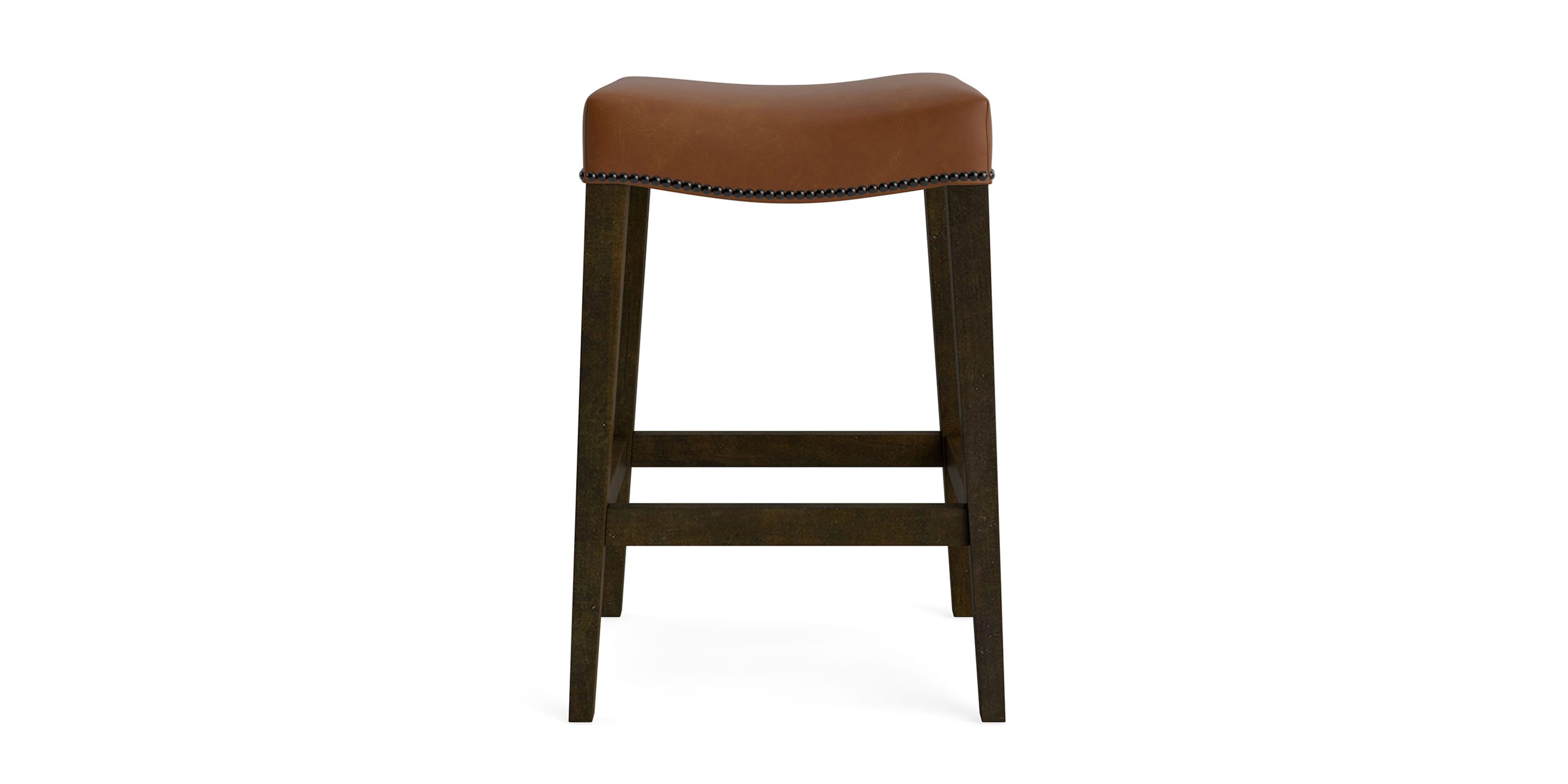 Vail Leather Saddle Counter Stool Bassett