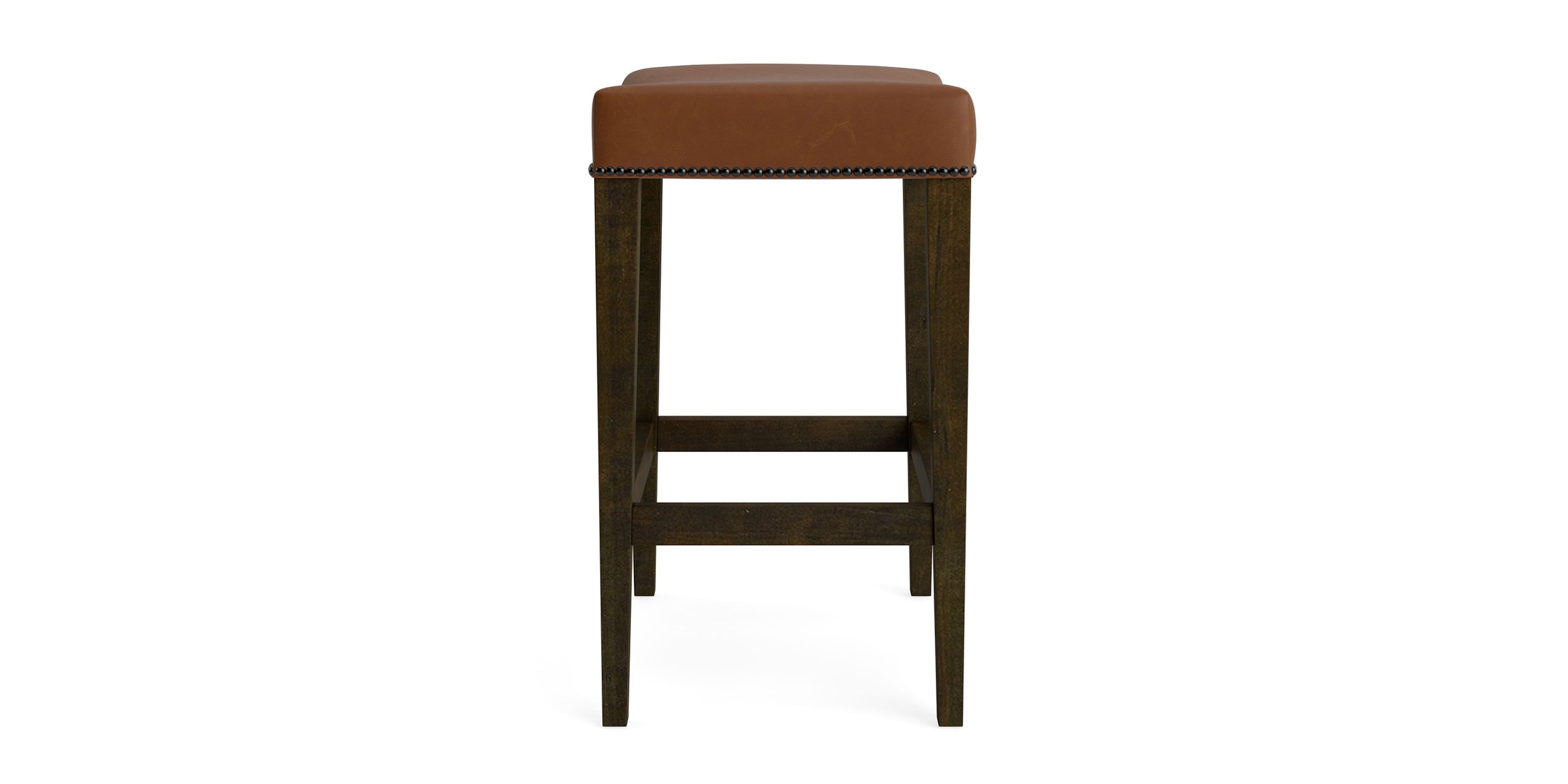 Vail Leather Saddle Counter Stool Bassett
