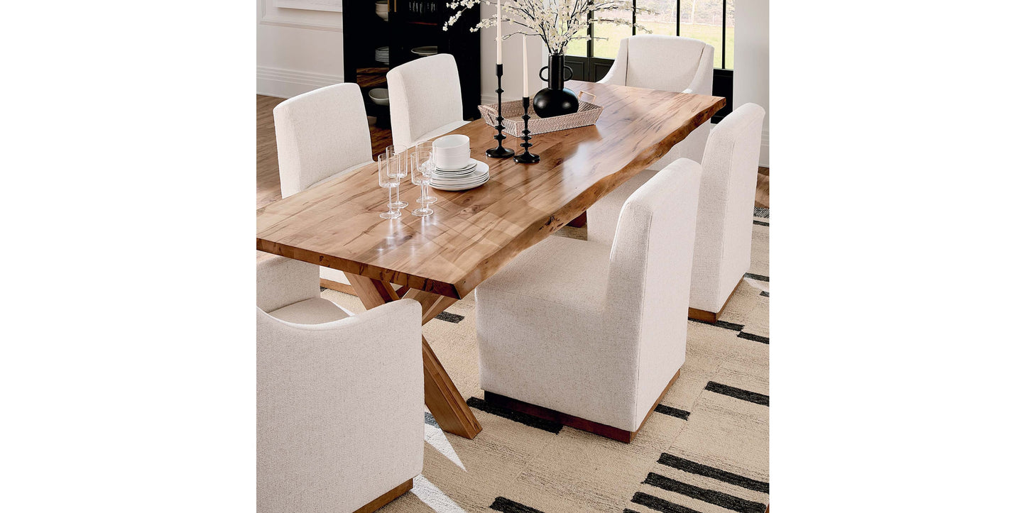 Banks Upholstered Dining Chair with Casters Bassett