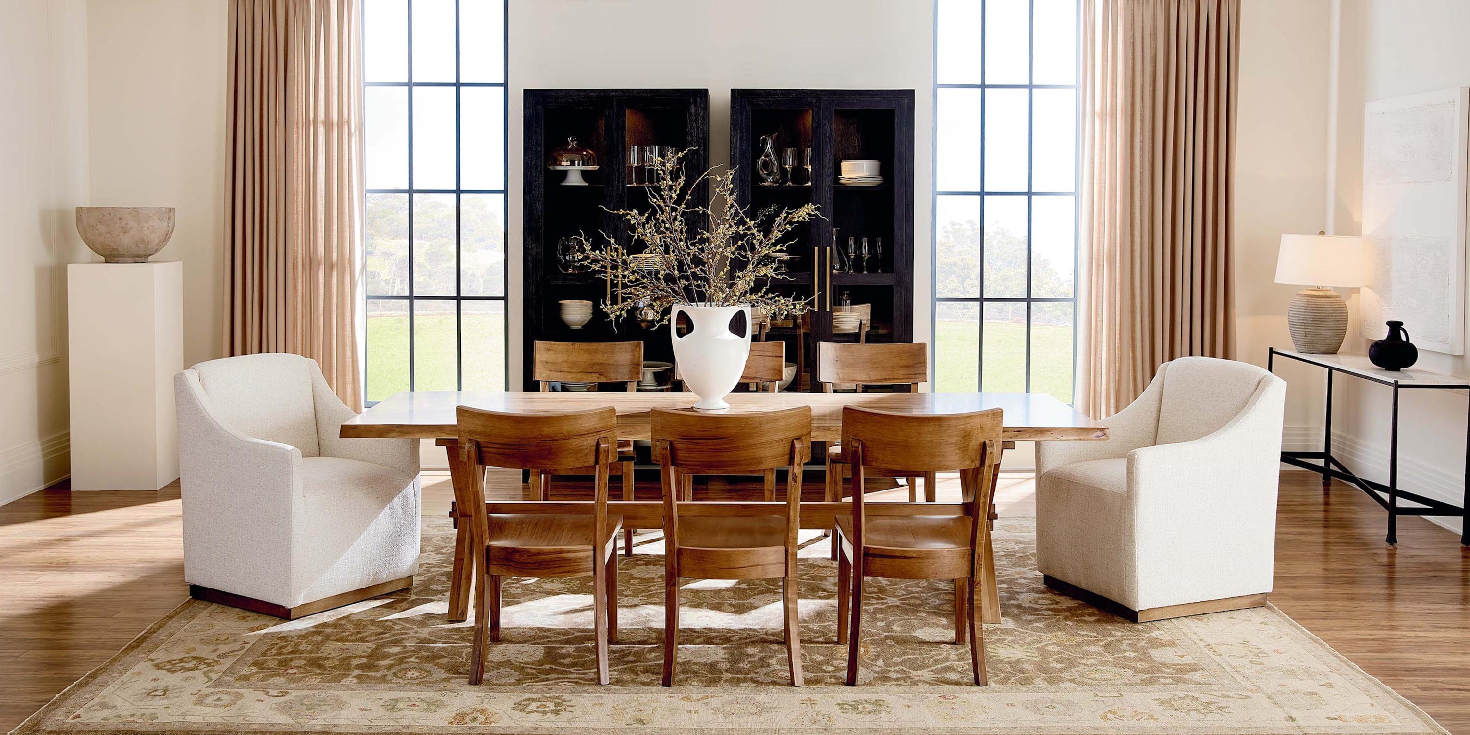 Crossbuck Live Edge Rectangle Dining Table Bassett