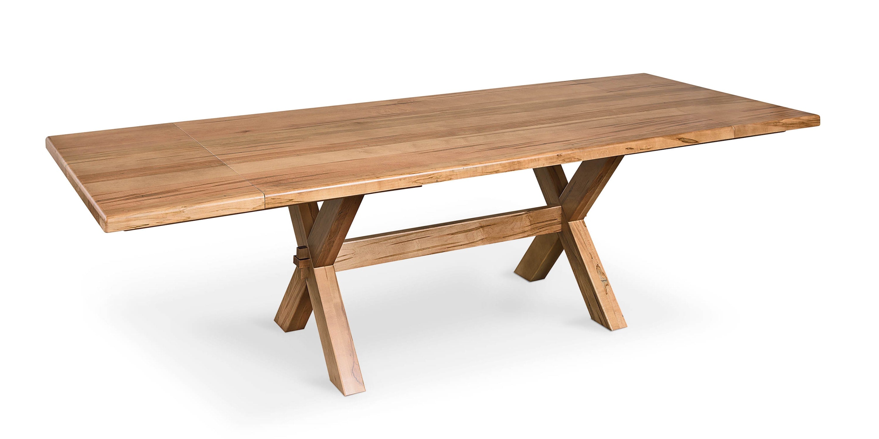 Crossbuck Dining Table with Extendable Leaves Bassett